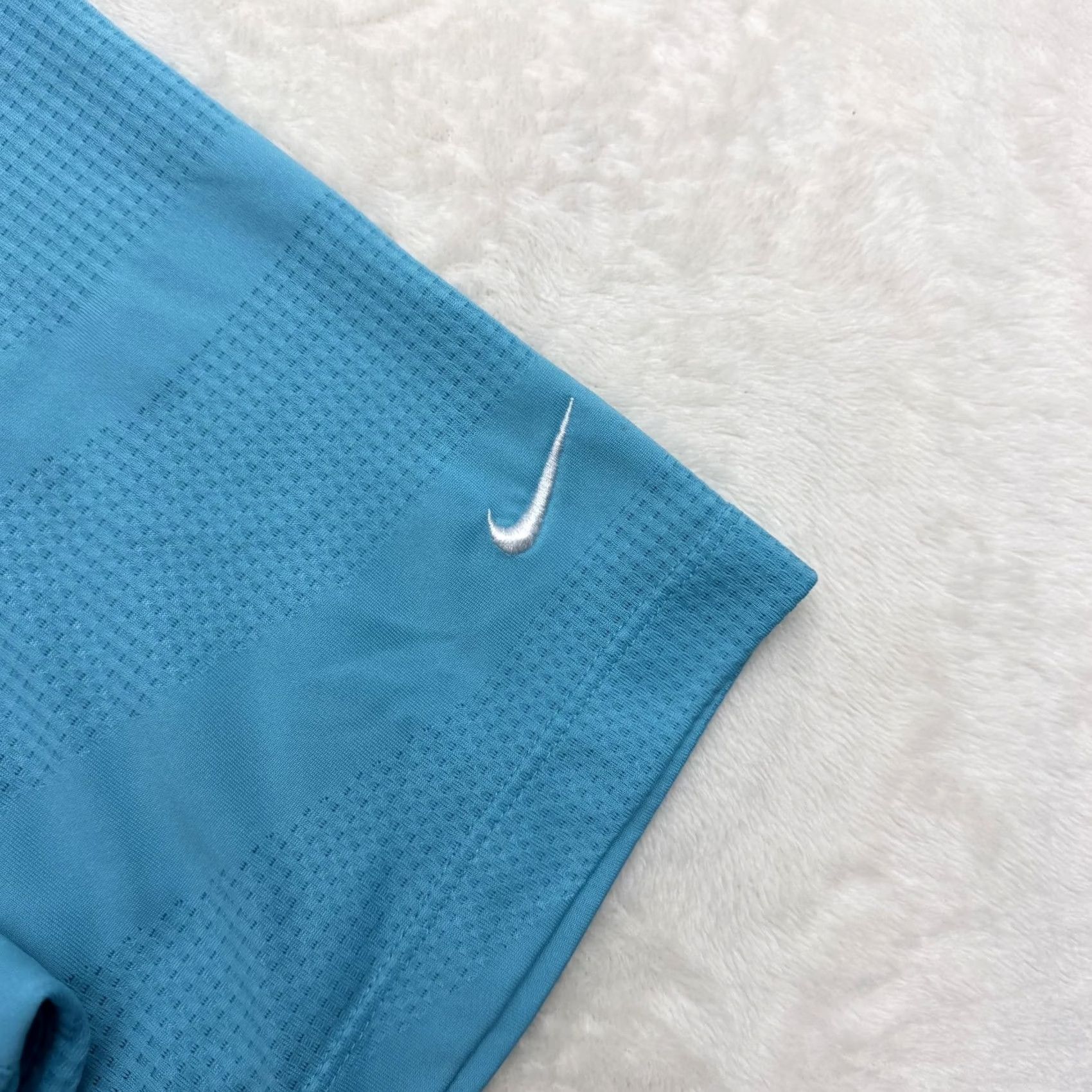 Nike Nike Dri-FIT Polo Shirt Mens XL Blue Textured Stripe Golf Performance Shirt Size US XL / EU 56 / 4 - 4 Thumbnail