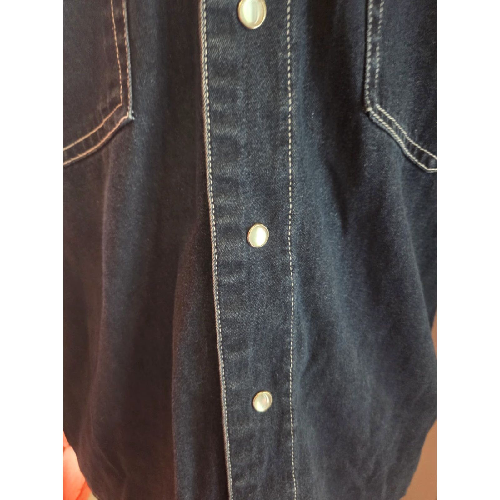 Route 66 Route 66 Mens Shirt Denim Size M Western Workwear Pearl Snap Pockets NWT Blue Cotton Button-Up Regular Fit Collared Cowboy Western Theme Mens Size US M / EU 48-50 / 2 - 5 Thumbnail