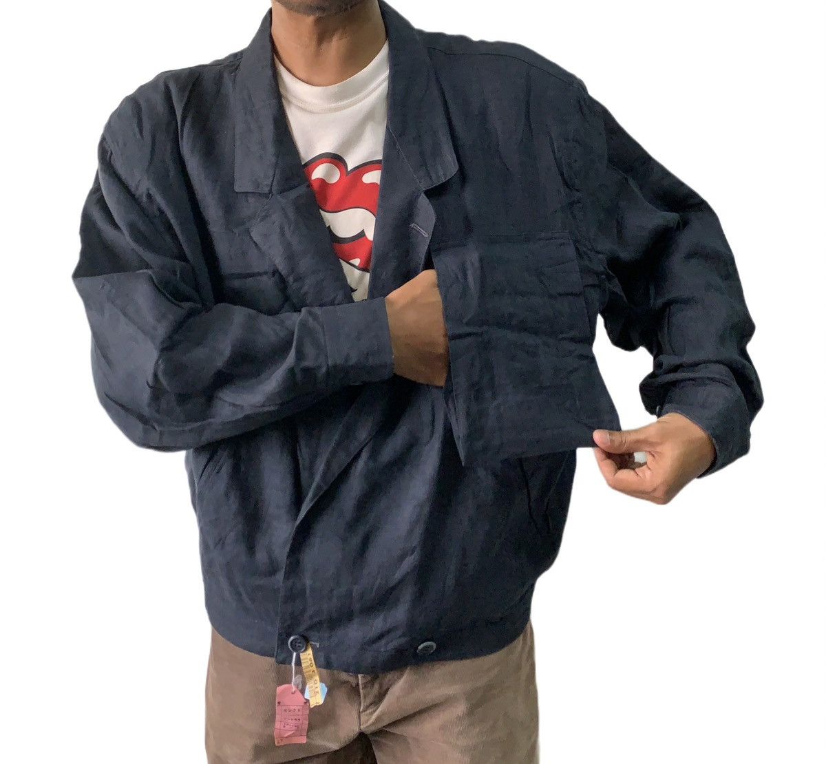 image of VTG Issey Miyake Men Jacket Cardigan Kimono Style (Size Medium)
