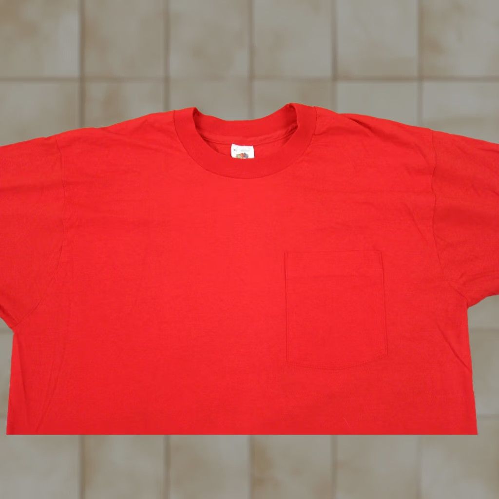 Fruit Of The Loom VINTAGE Fruit of the Loom Shirt Mens XL Red Single Stitch Made USA Shirt XL Red Mens Vintage Fruit of the Loom Shirt Size US XL / EU 56 / 4 - 1 Thumbnail