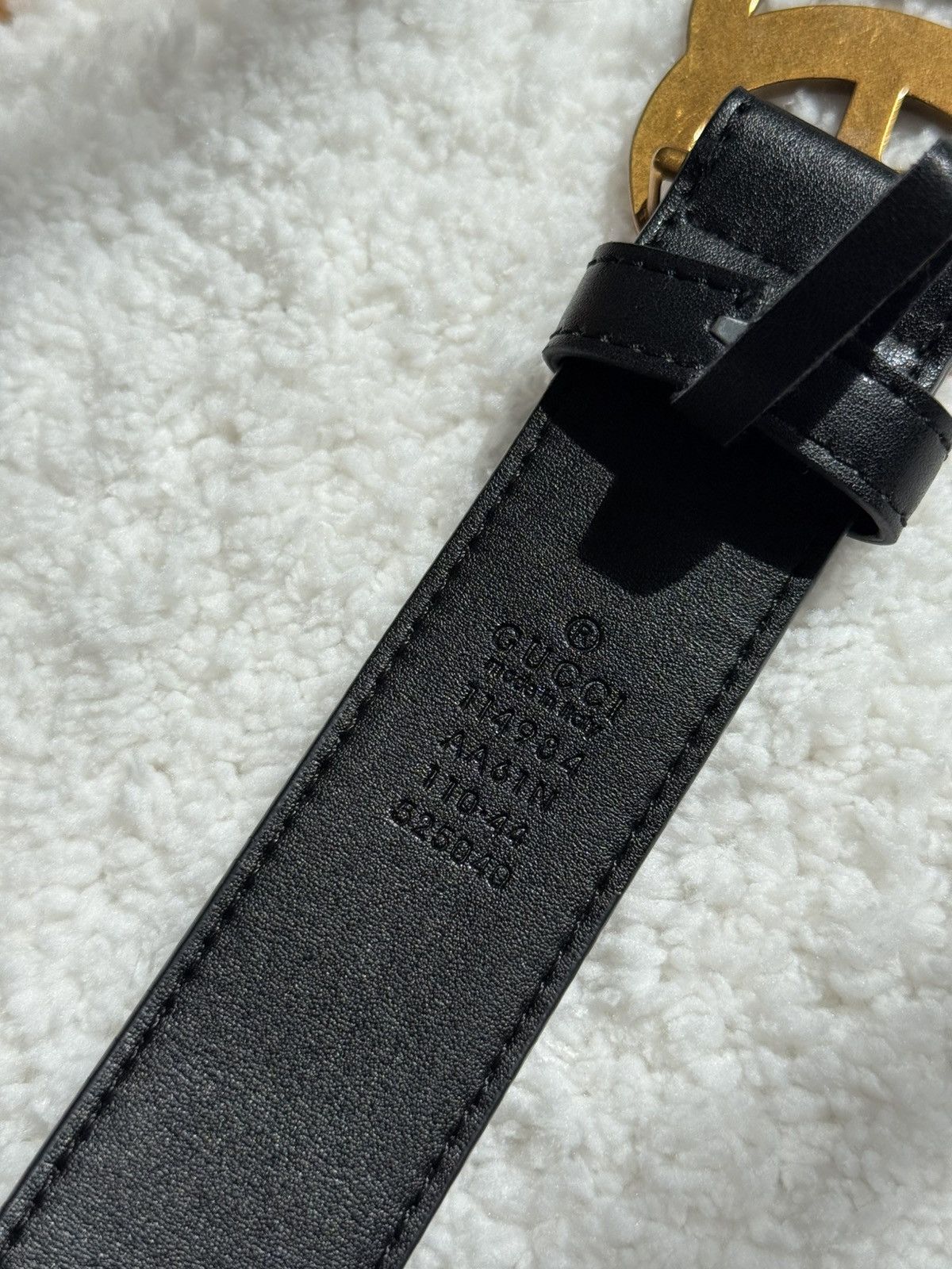 Gucci Gucci Belt GG Marmont leather shiny Gold Buckle Size ONE SIZE - 5 Thumbnail