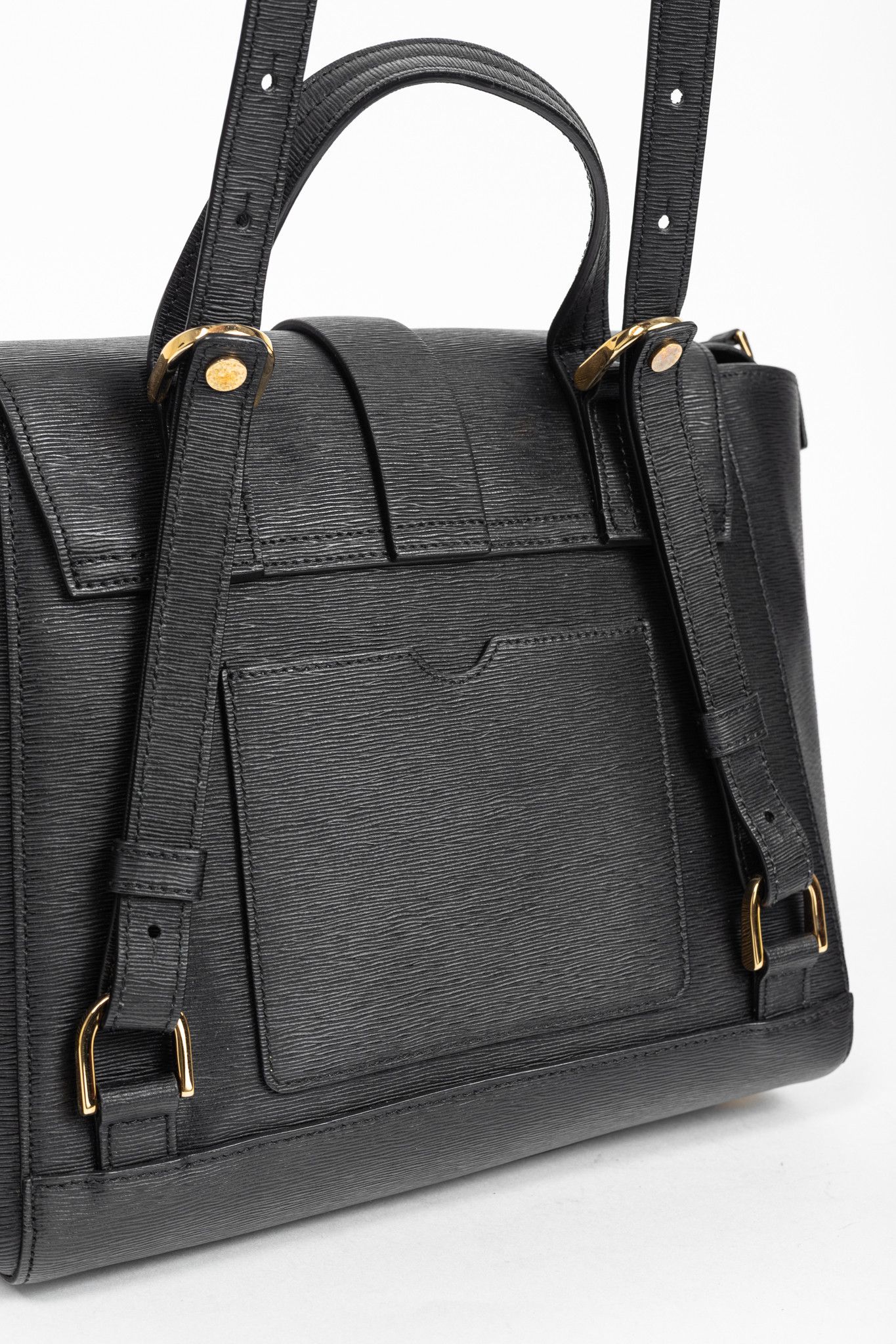 Other Senreve Midi Maestra Black Textured-Leather Backpack Size ONE SIZE - 12 Thumbnail