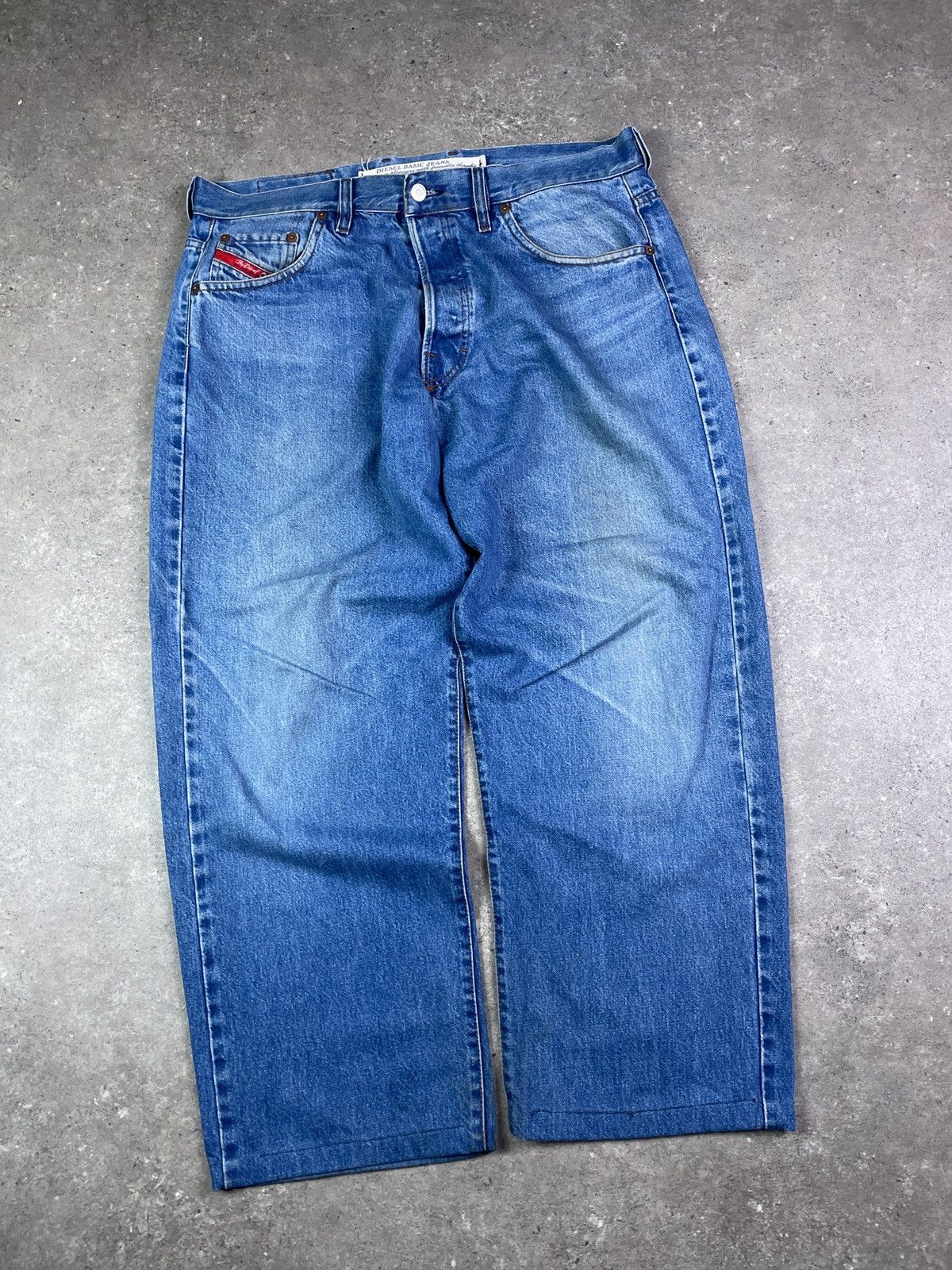 Diesel × Vintage Vintage y2k Diesel Denim Baggy hop Pants Size US 38 / EU 54 - 2 Thumbnail