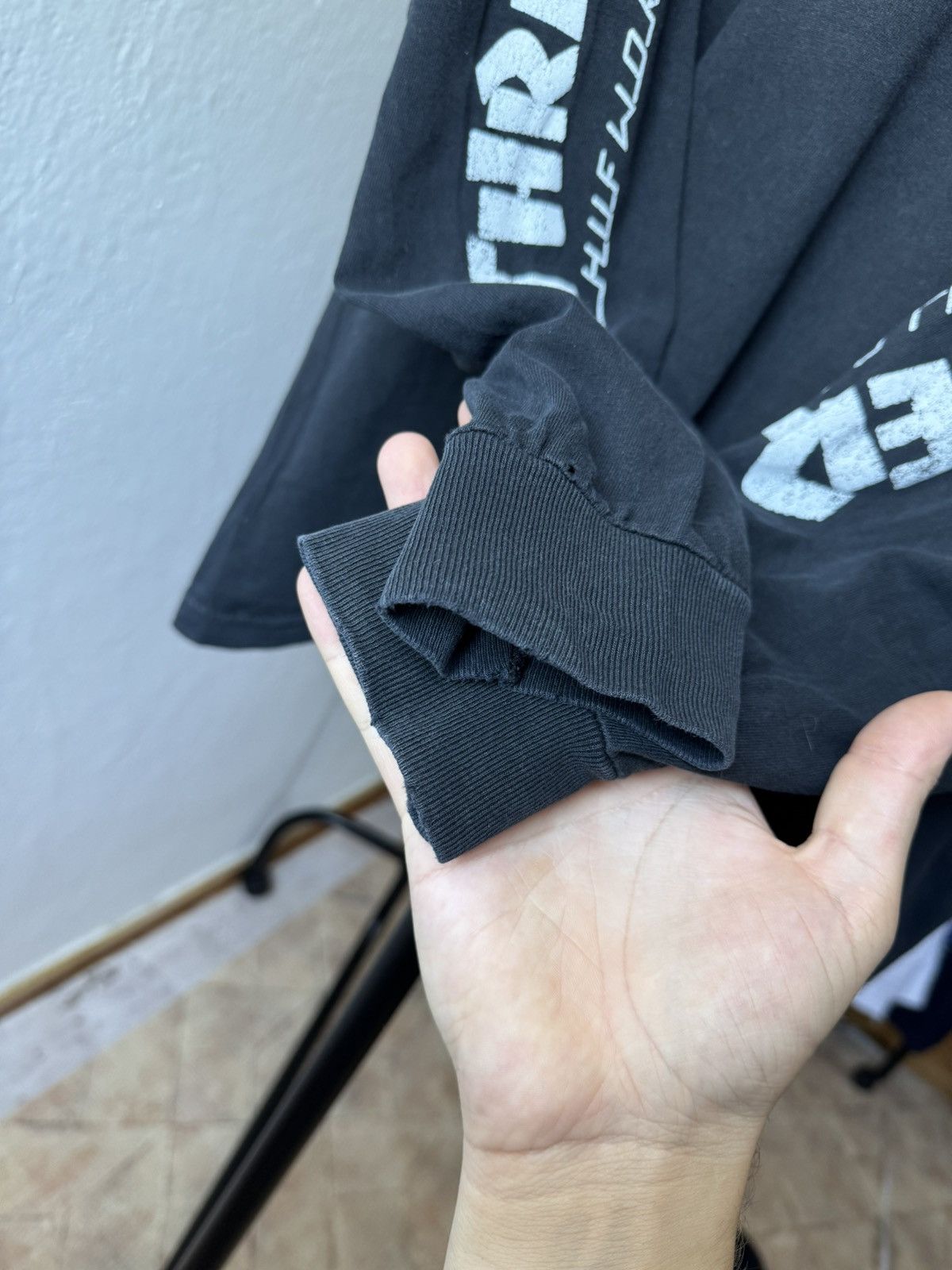 Huf × Thrasher HUF x Thrasher Washed Thrashed Longsleeve Tshirt Skate Size US XL / EU 56 / 4 - 11 Thumbnail
