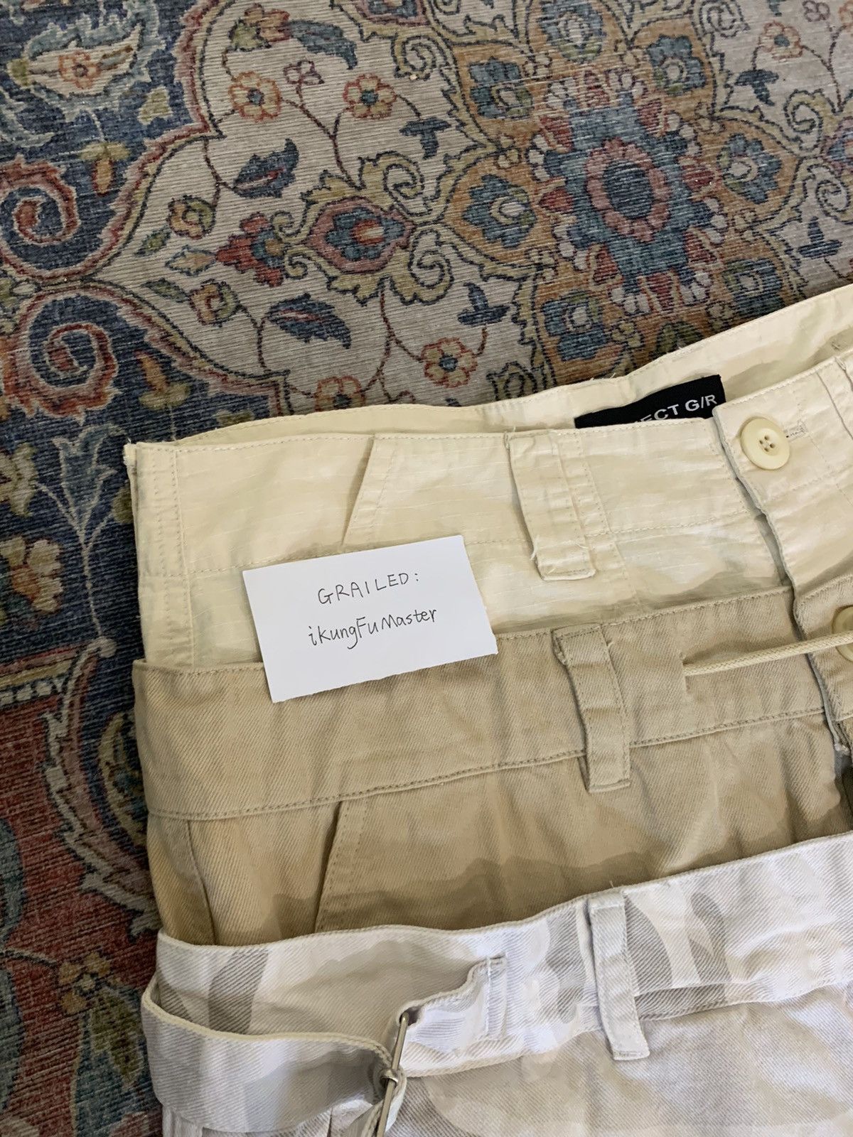 パンツ PROJECT G/R 3 layerd cargo pants white PROJECT G/R - 3 LAYERD CARGO PANTS | HBX