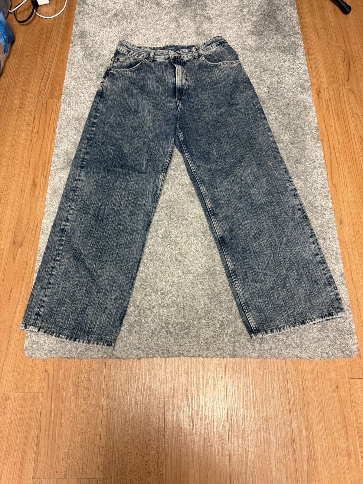 Vintage Vintage Slub Wide Leg Denim Size US 30 / EU 46 - 1 Thumbnail