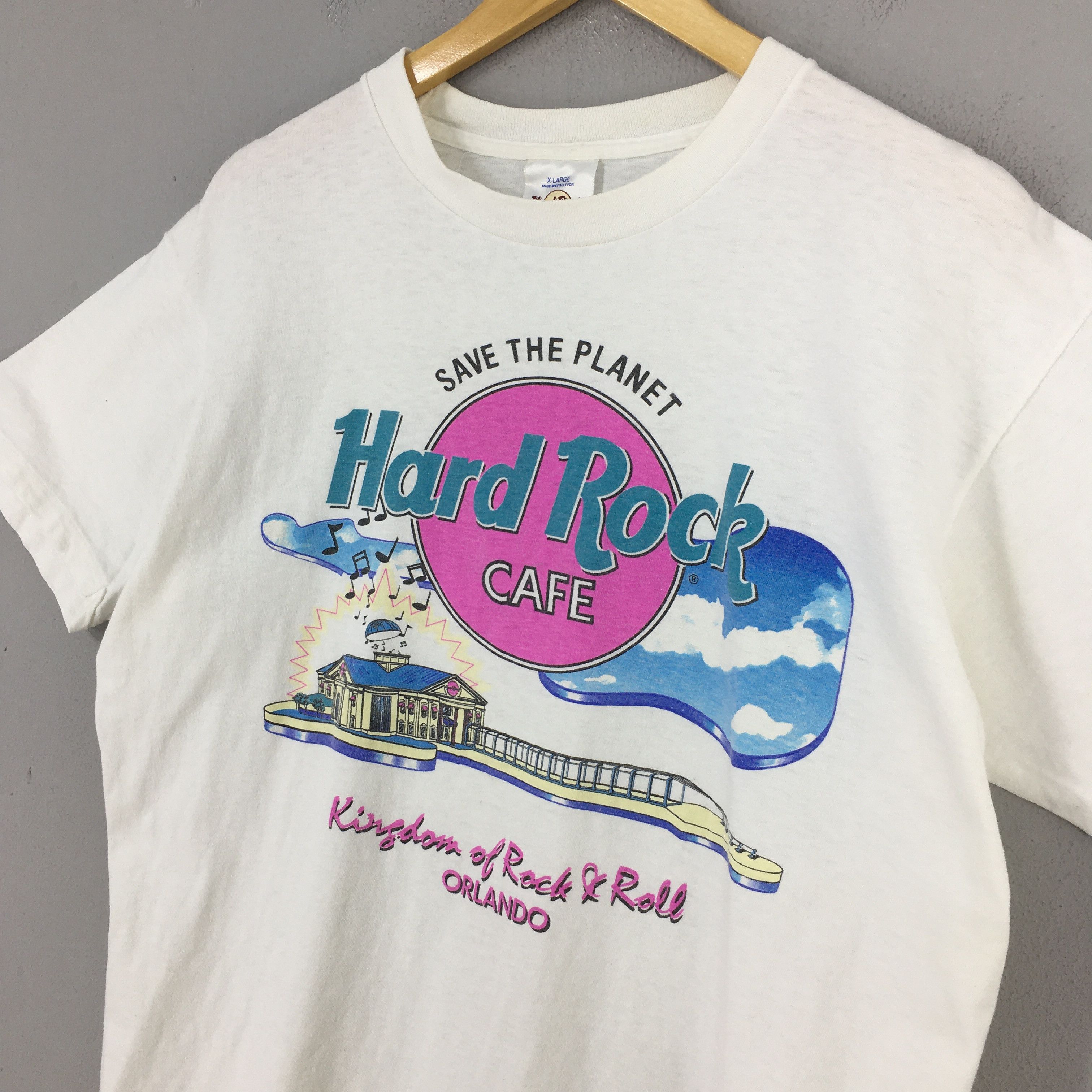Hard Rock Cafe Vintage 90s Hard Rock Orlando Shirt XLarge Size US XL / EU 56 / 4 - 3 Thumbnail