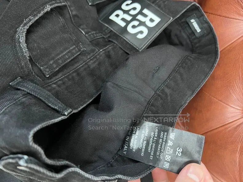 Raf Simons Raf Simons Black and White Distressed Denim Pants. Size US 32 / EU 48 - 4 Thumbnail