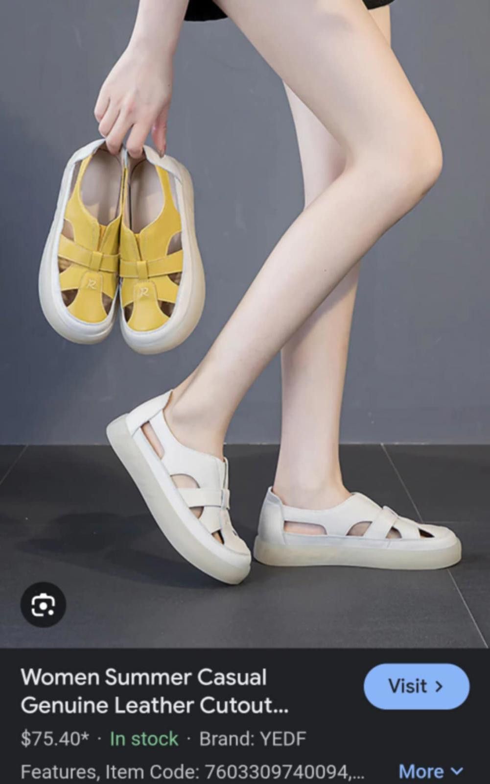 Designer WOMEN Summer Genuine Leather Cutout Sandal Size AU/US 9 Size US 10 / IT 40 - 5 Thumbnail