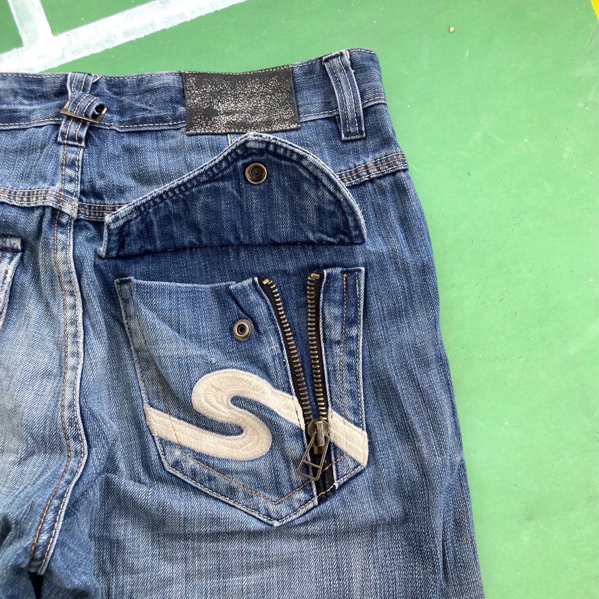 Japanese Brand Big Train Japan Embroidery Pocket Faded Denim Pants Size US 32 / EU 48 - 5 Thumbnail