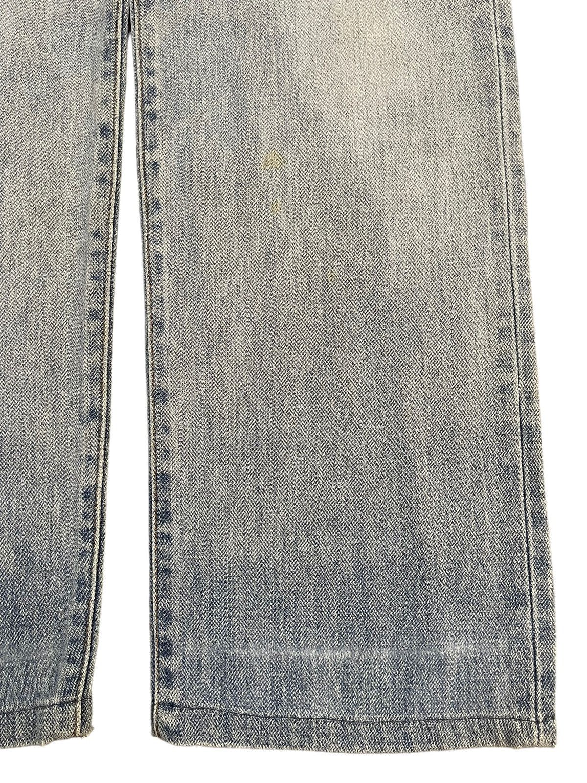 Wrangler Vintage 90s Wrangler Blue Wash Distress Straight Leg Loose Size US 30 / EU 46 - 6 Thumbnail