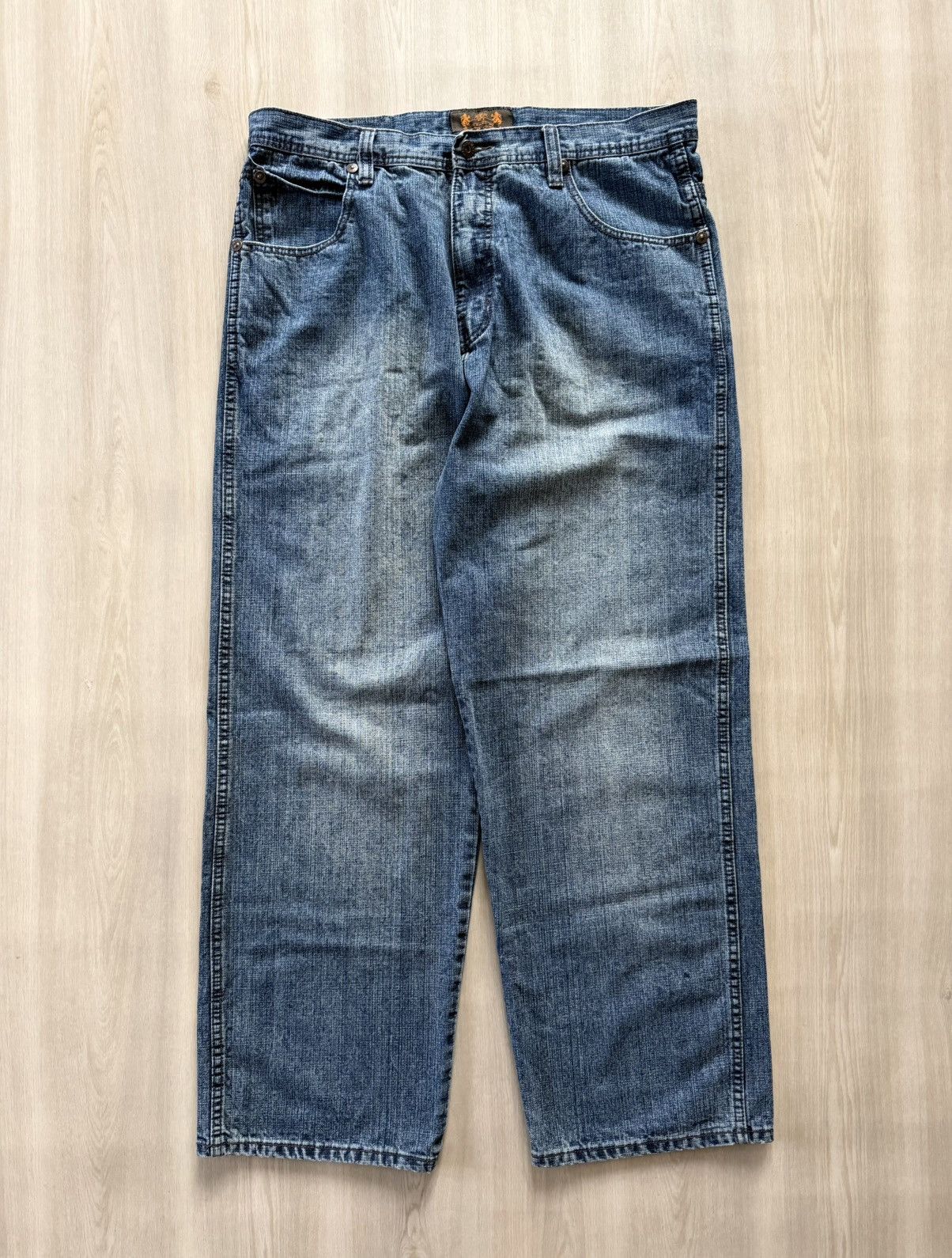 Vintage Vtg Y2K PJ Mark Jeans Sz 38x31 Wide Leg Skater Hip Hop JNCO Size US 38 / EU 54 - 1 Thumbnail