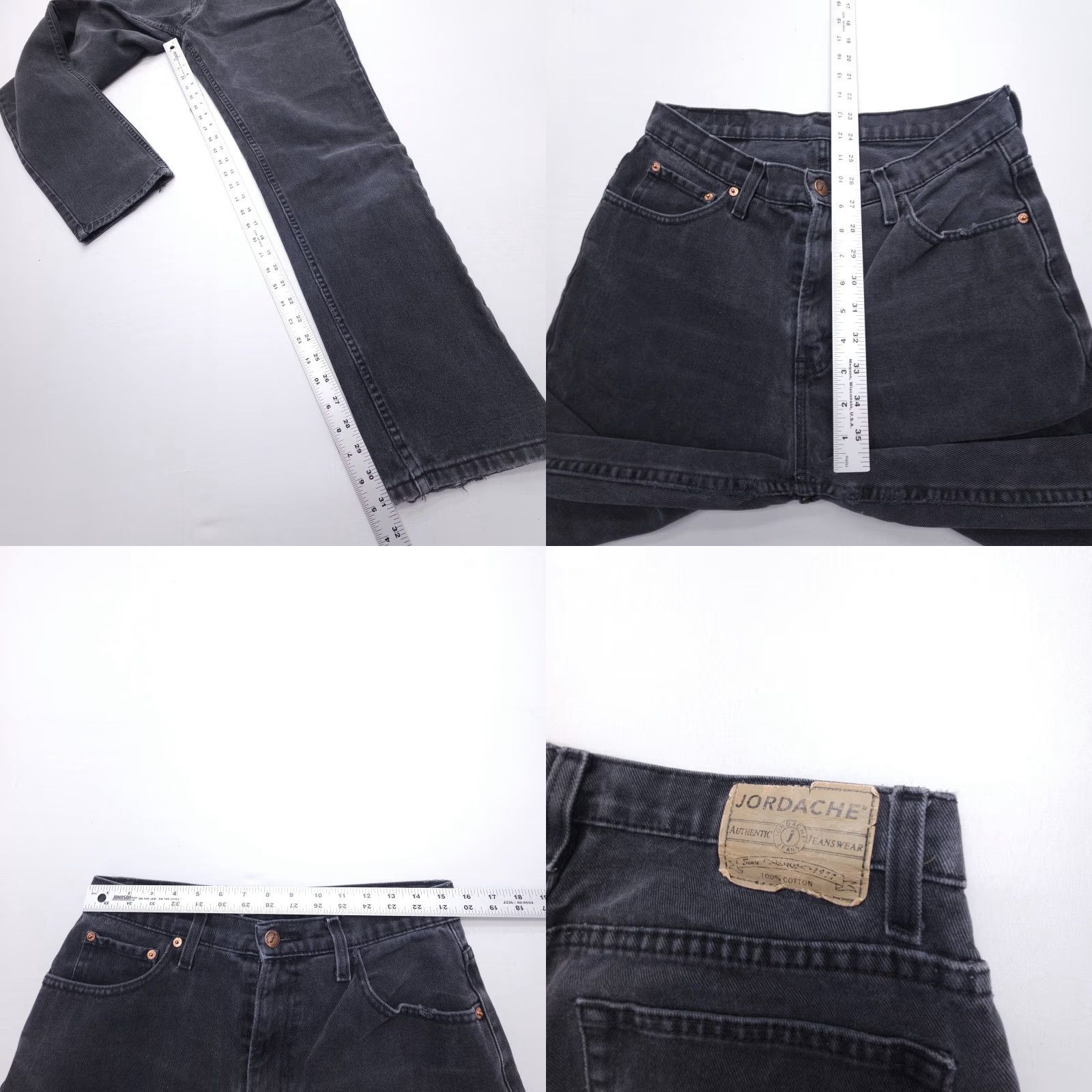 Jordache VINTAGE Jordache Jeans Size 31 Black High Rise Denim 90s Y2K 2000s Womens Size 24" / US 00 / IT 34 - 8 Thumbnail