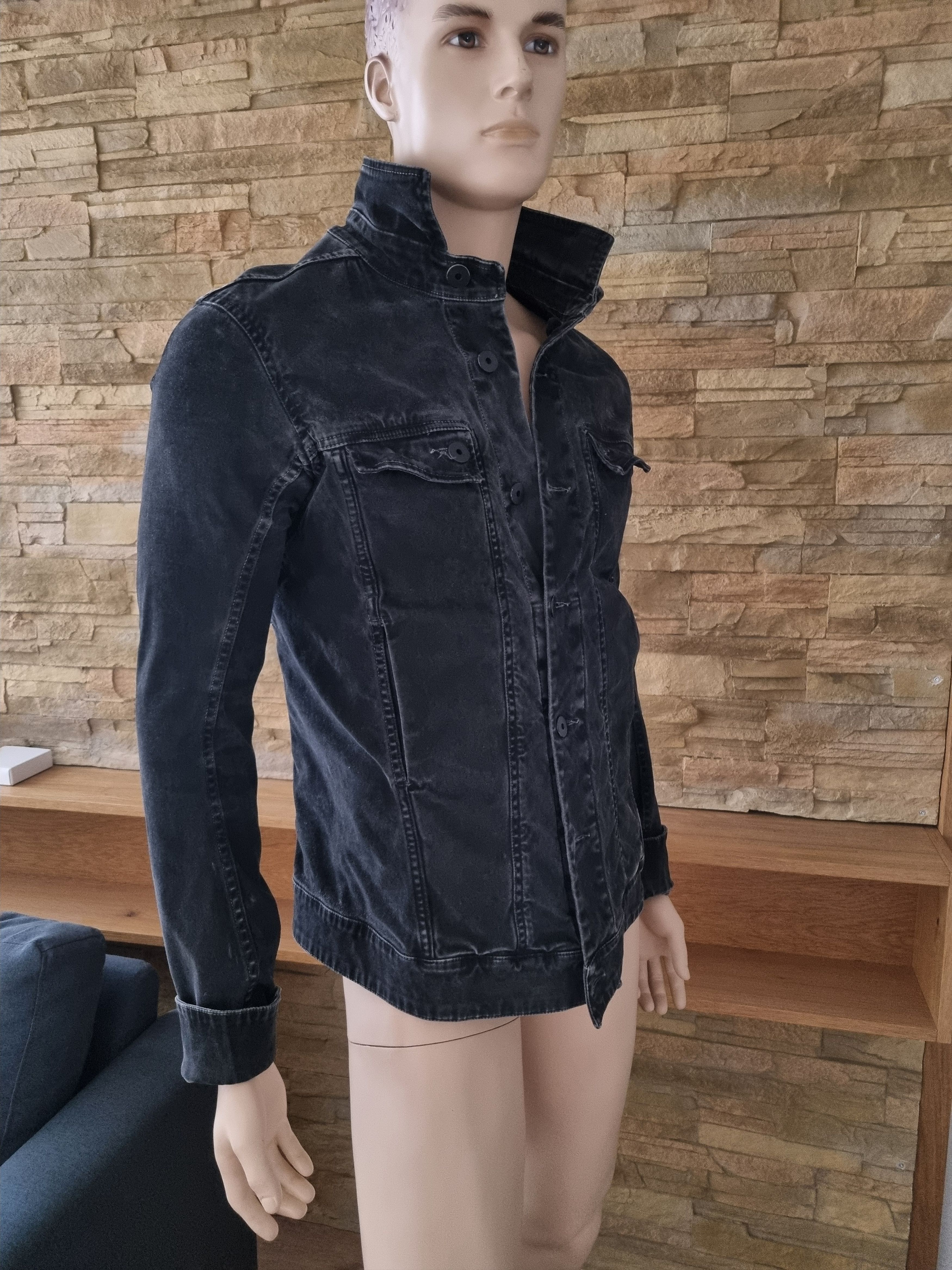 11 By Boris Bidjan Saberi Black Stretch Denim Jacket Size US L / EU 52-54 / 3 - 1 Thumbnail