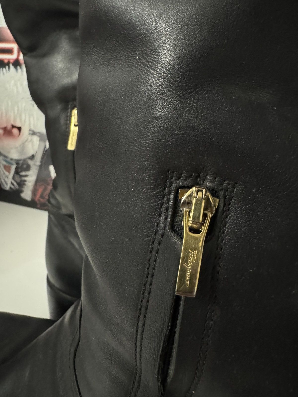 Salvatore Ferragamo Salvatore Ferragamo Leather Knee High Boots Gancini Gold Size US 9.5 / IT 39.5 - 7 Thumbnail