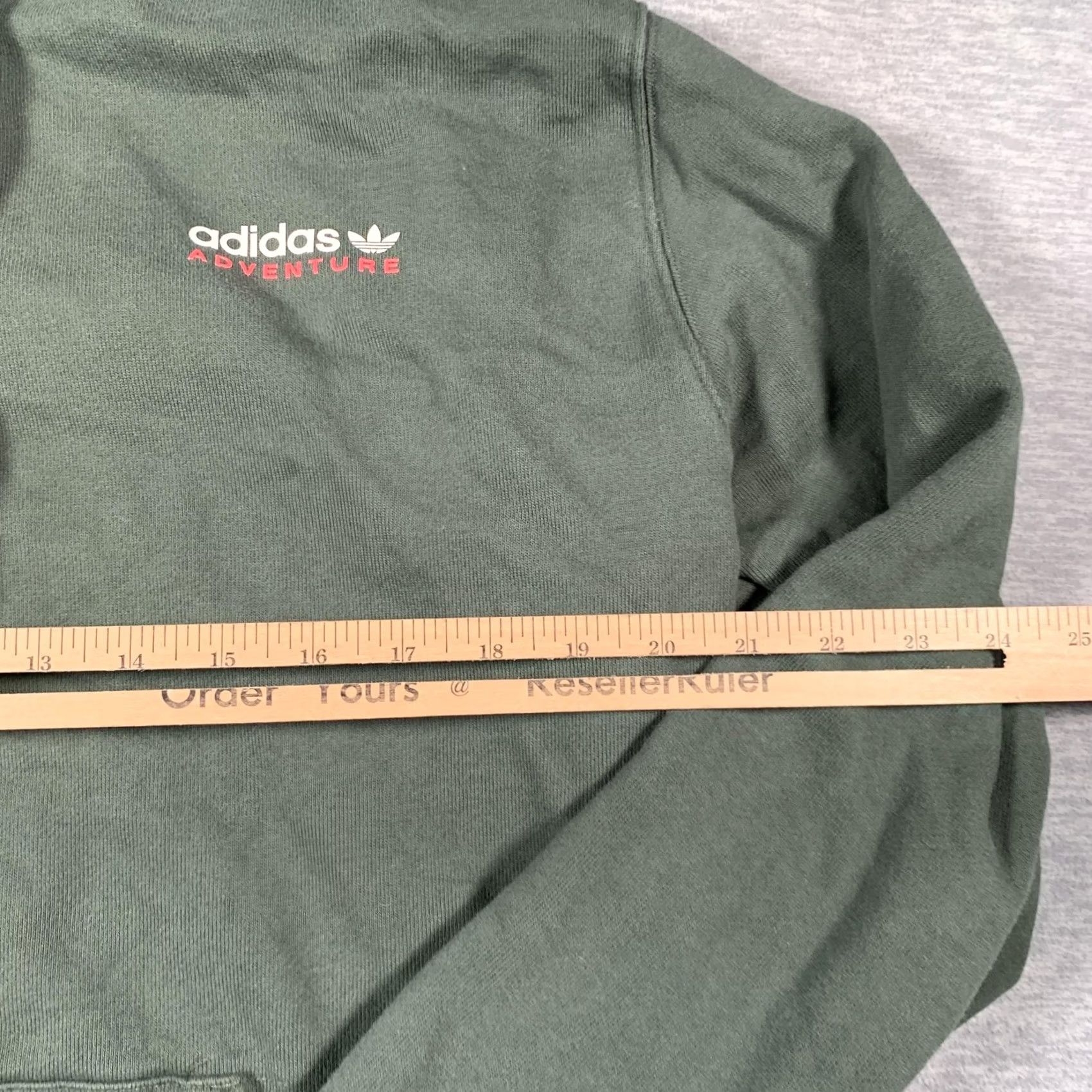 Adidas Adidas Hoodie Mens Medium Green Adventure Trefoil Pullover Sweatshirt Cotton Size US M / EU 48-50 / 2 - 7 Thumbnail