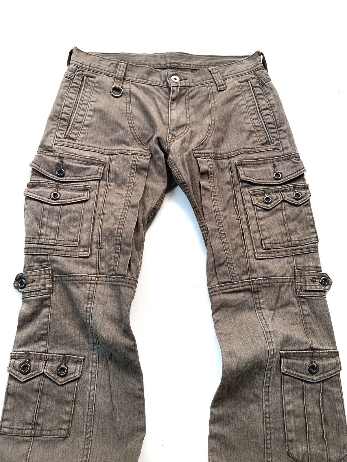 Japanese Brand Hideaways by Nicole Club Multipocket Flared Cargo Pant Size US 28 / EU 44 - 2 Thumbnail