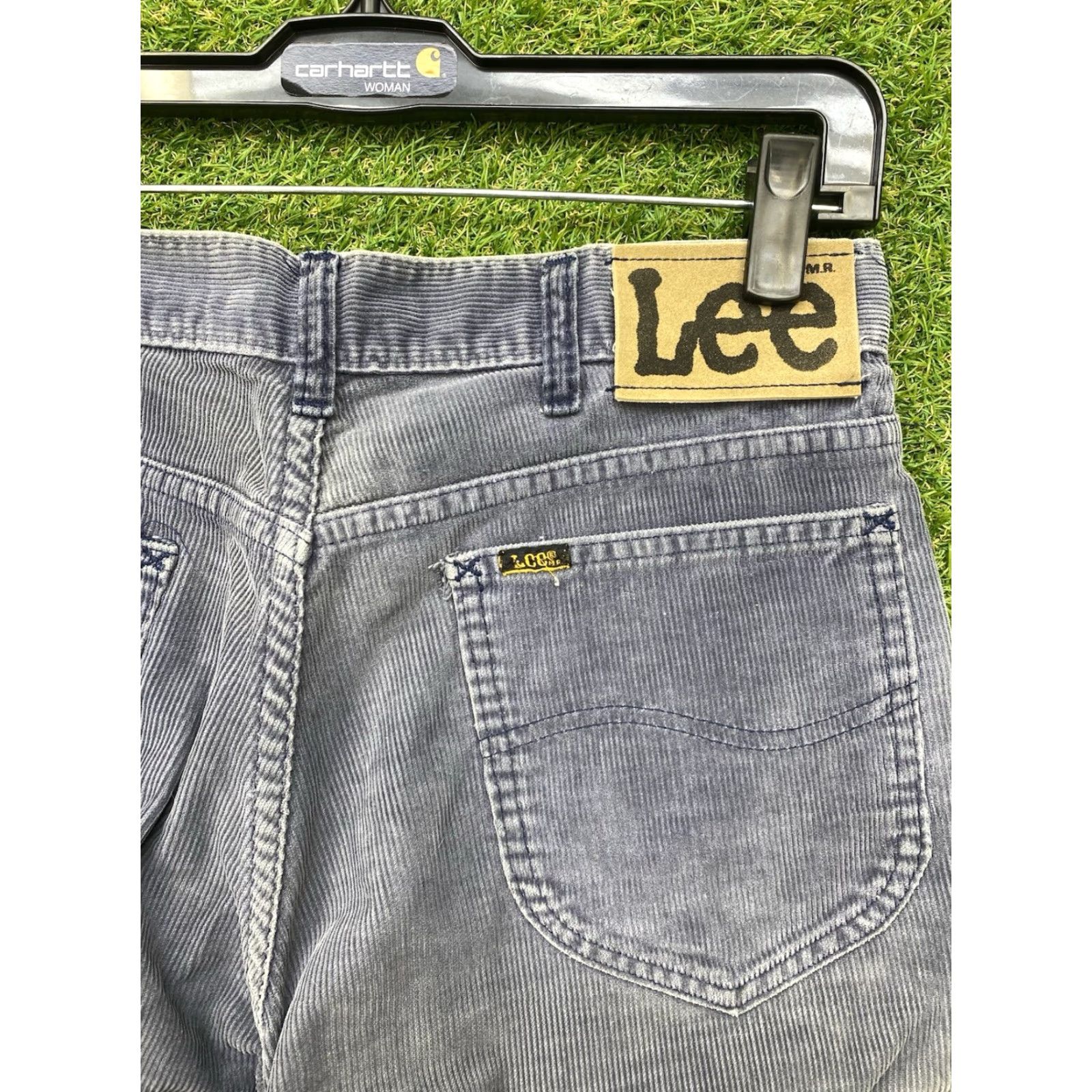 Lee VINTAGE Lee Gray Corduroy Pants Mens 28x30 Straight Leg 5-Pocket Lee 101 Z USA USA 80s 90s Mens Size US 28 / EU 44 - 3 Thumbnail