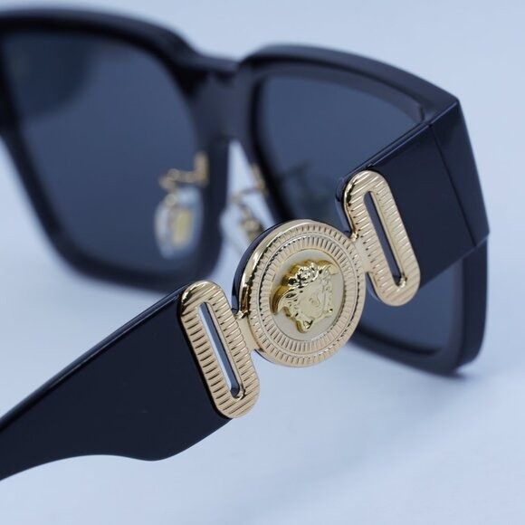 Versace Versace VE4483D GB1/87 Sunglasses Black Square Frame Size ONE SIZE - 5 Thumbnail