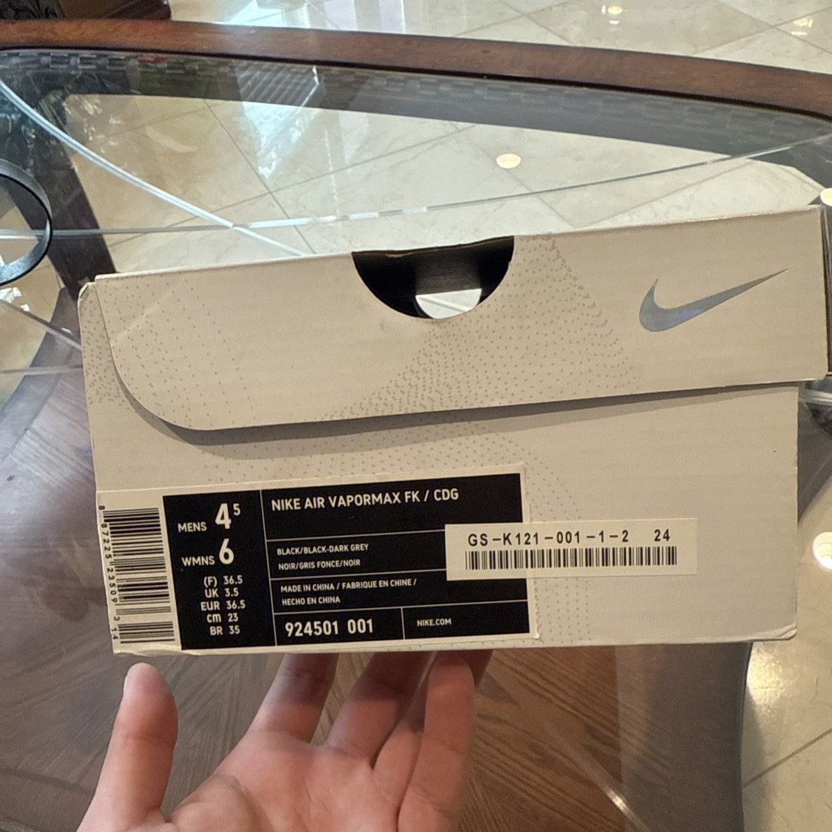 Comme des Garcons × Nike Nike Vapormax CDG Size 4.5 M/6 W - Brand New Size US 6 / IT 36 - 2 Thumbnail