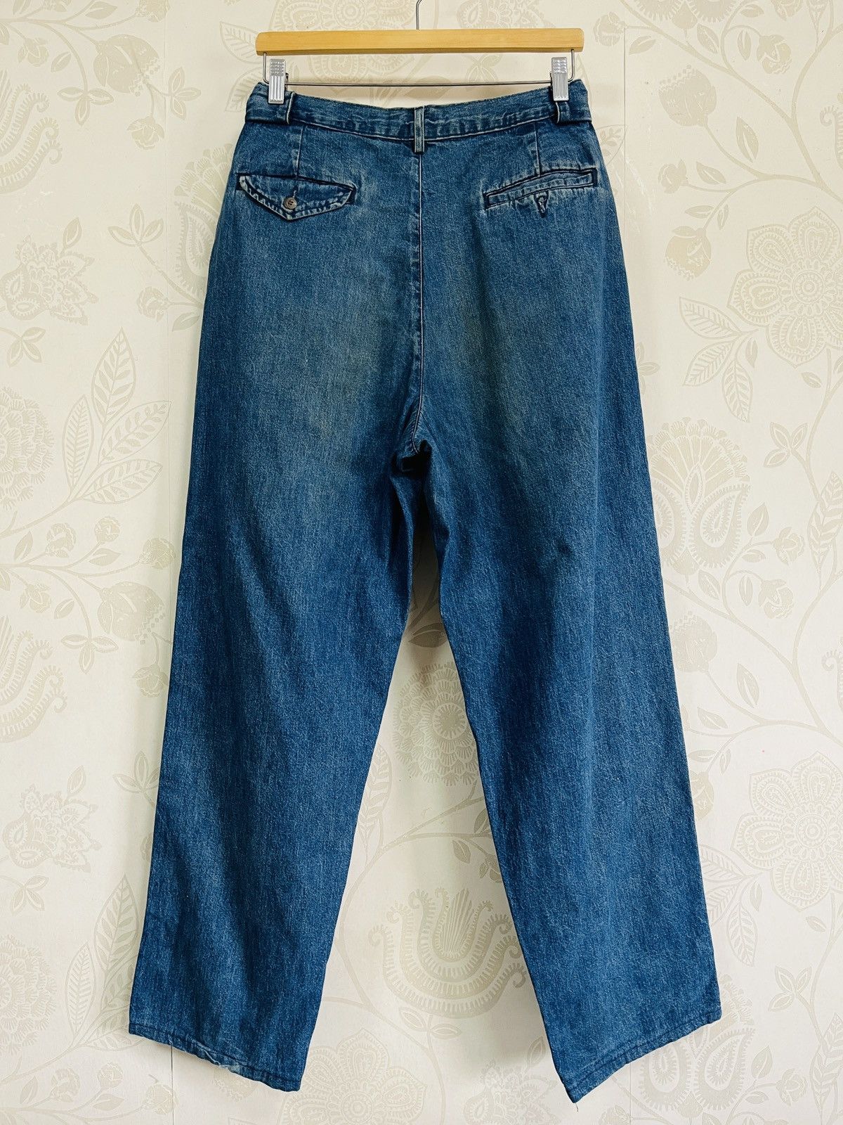Polo Ralph Lauren × Ralph Lauren × Vintage Vintage 1980s Ralph Lauren Polo Country Denim Baggy Pants Size US 31 - 4 Thumbnail