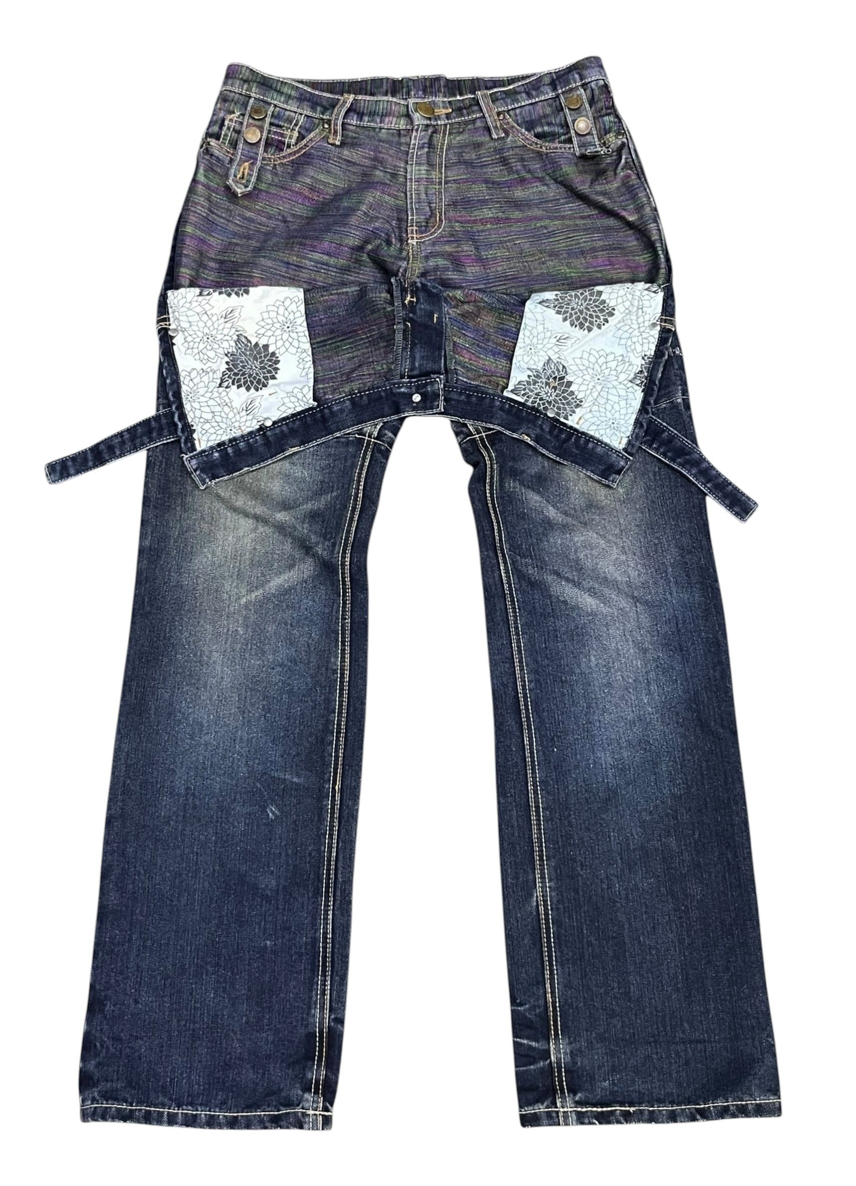 Seditionaries Gumu Int'l Grunge Hybrid Double Waist Jeans W31 Rare Size US 31 - 5 Thumbnail