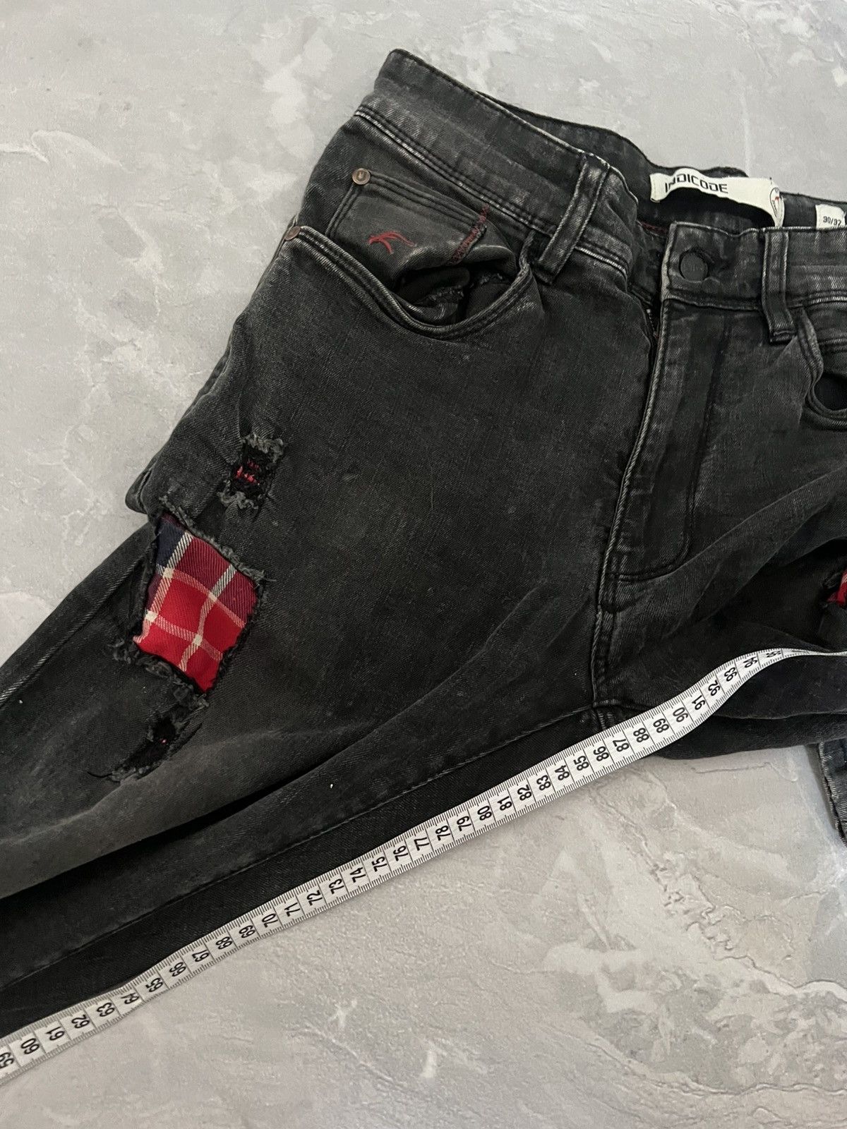 Japanese Brand Destroyed Washed Slim Heavy / Vintage Underground Swag 90s Size US 30 / EU 46 - 8 Thumbnail