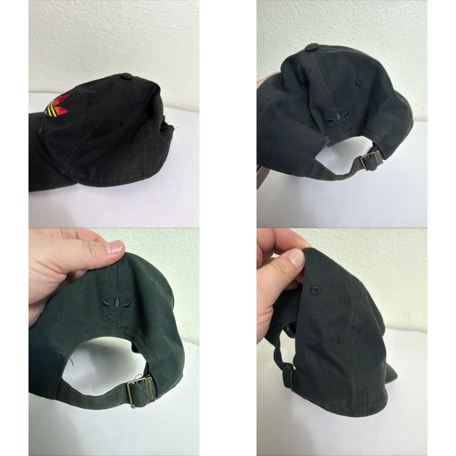 Adidas Adidas Hat Cap Rainbow Trefoil Logo Black Dad Cap OSFM Strapback Love Pride Cap Hat Size ONE SIZE - 8 Thumbnail