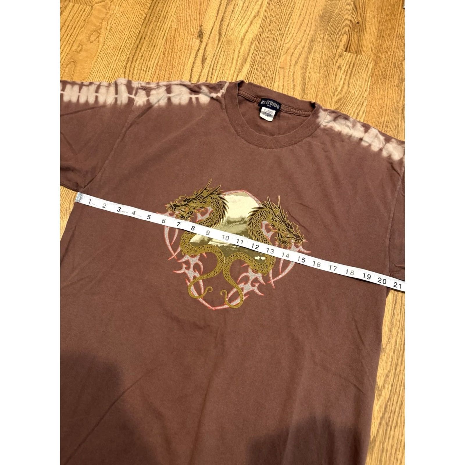 Vintage VINTAGE Extreme Limit T Shirt Men L Dragon Tie Dye 90s Jnco Style Brown Skull Grunge Skateboard Mens Size US L / EU 52-54 / 3 - 4 Thumbnail