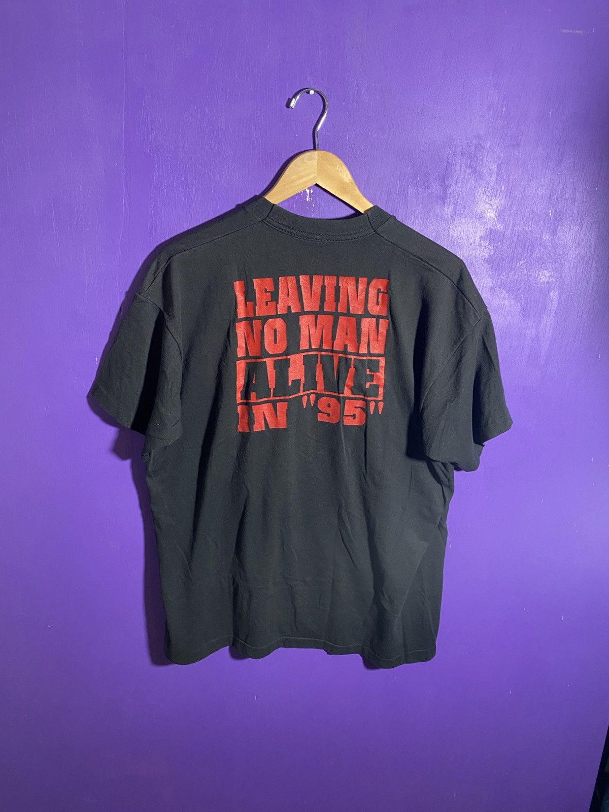 Vintage Vintage 1995 Iron Mike Tyson leave no man alive t-shirt Size US XL / EU 56 / 4 - 2 Thumbnail