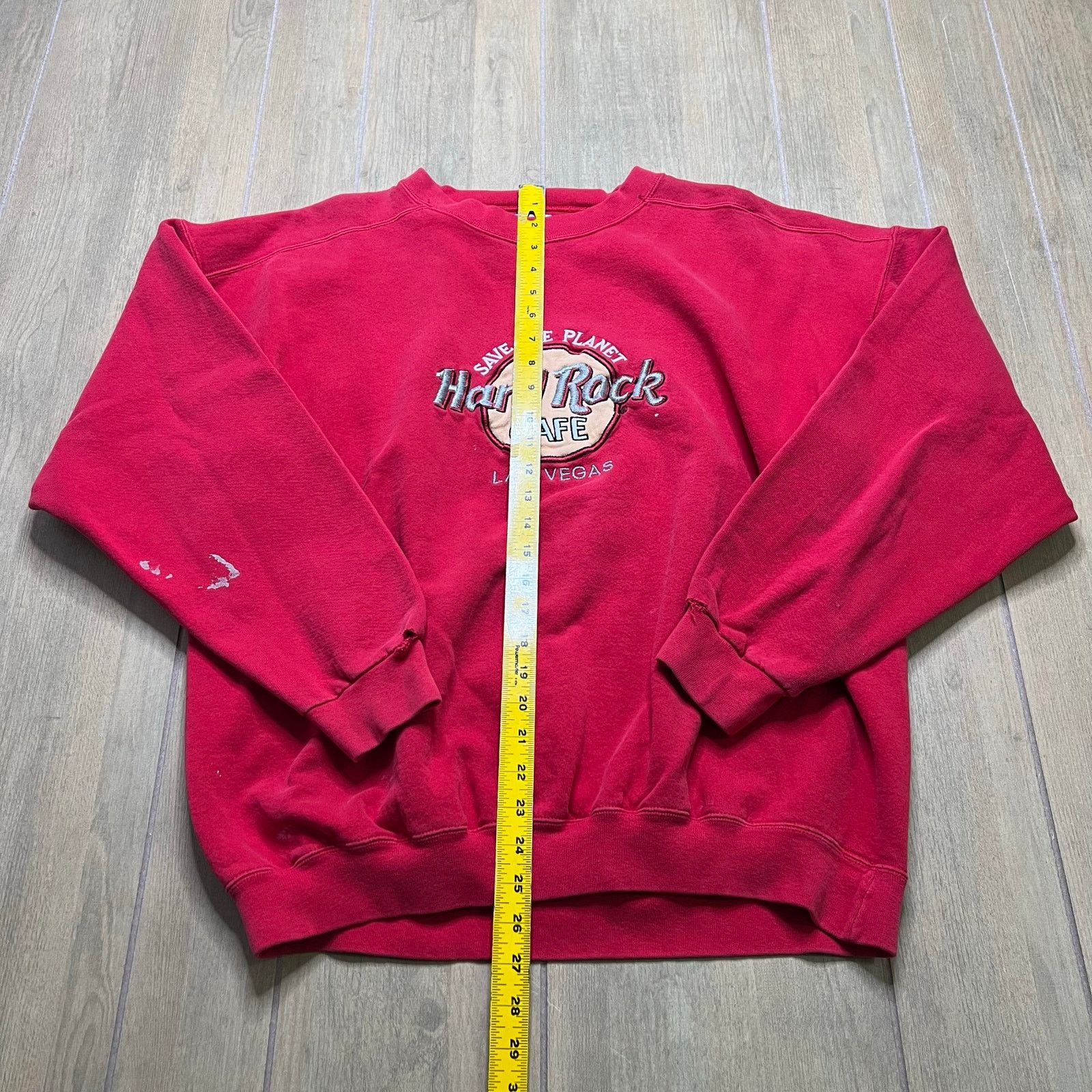 Hard Rock Cafe Vintage 90s Hard Rock Cafe Sweatshirt Mens XL Red Las Vegas Size US XL / EU 56 / 4 - 6 Thumbnail