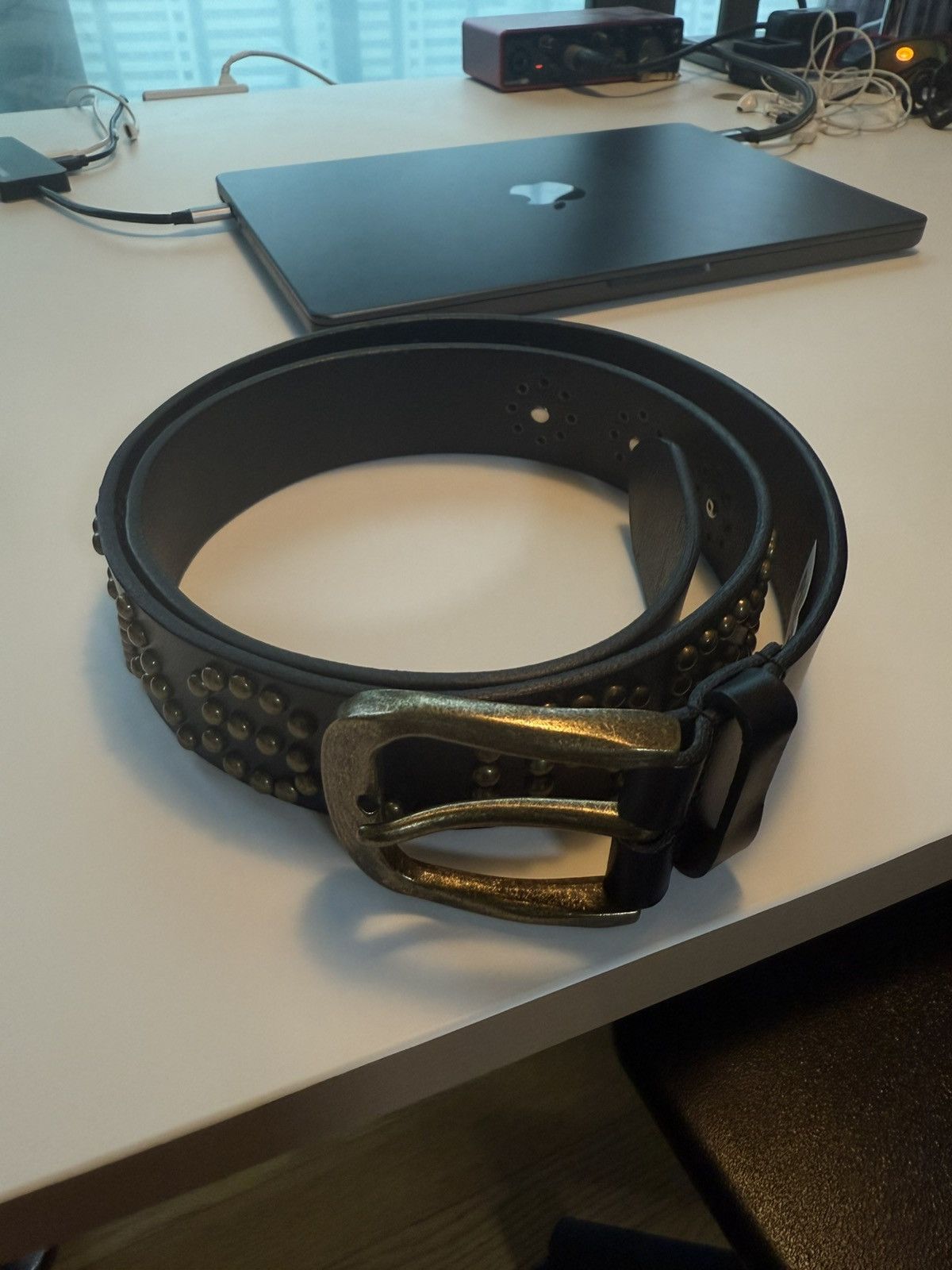 Pleasures Pleasures studded belt black L,XL Size ONE SIZE - 3 Thumbnail