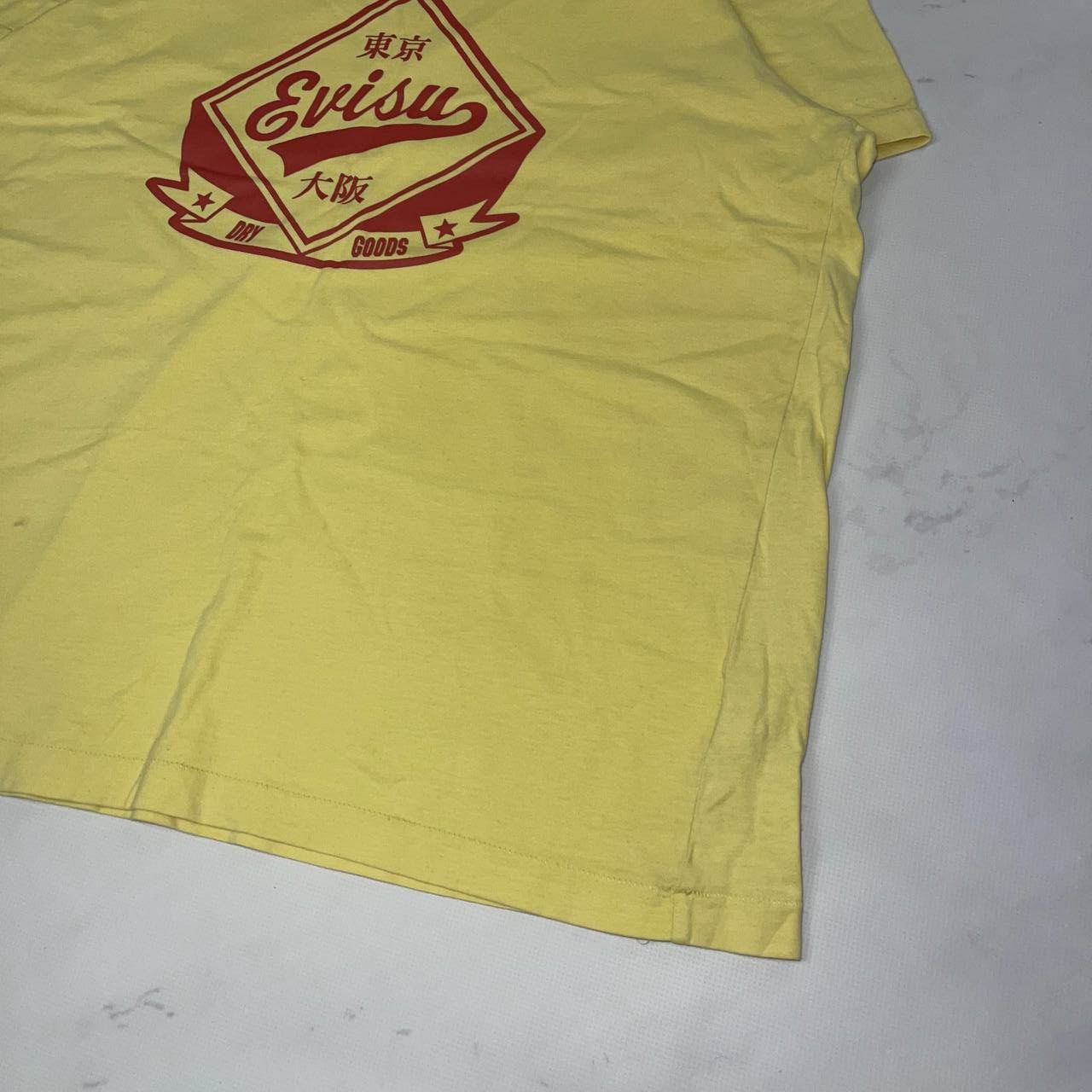 Evisu Evisu Japanese Vintage T-shirt Big Logo Yellow Size XL Tee Size US XL / EU 56 / 4 - 9 Thumbnail