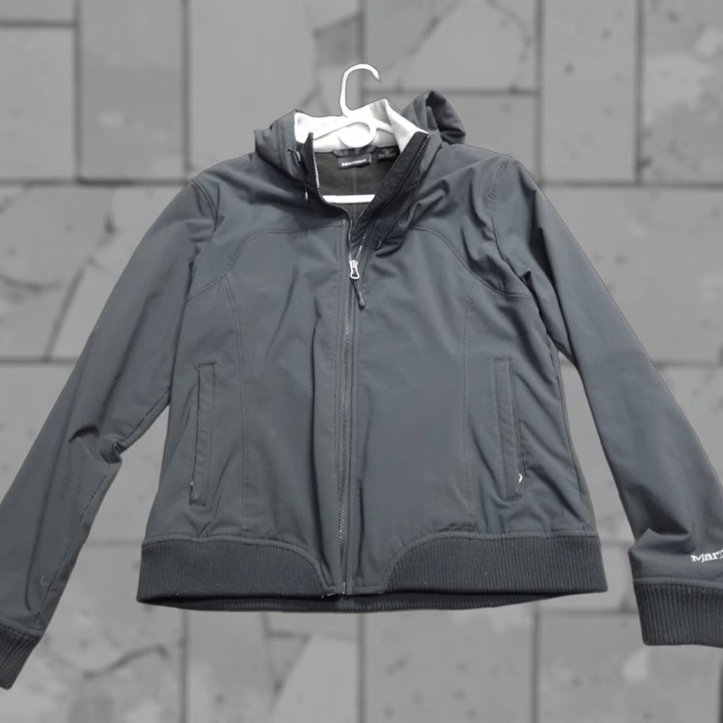 Marmot Marmot Women's Jacket XL Black Hooded Fleece Lined Bomber Jacket Full Zip"} Size XL / US 12-14 / IT 48-50 - 1 Thumbnail