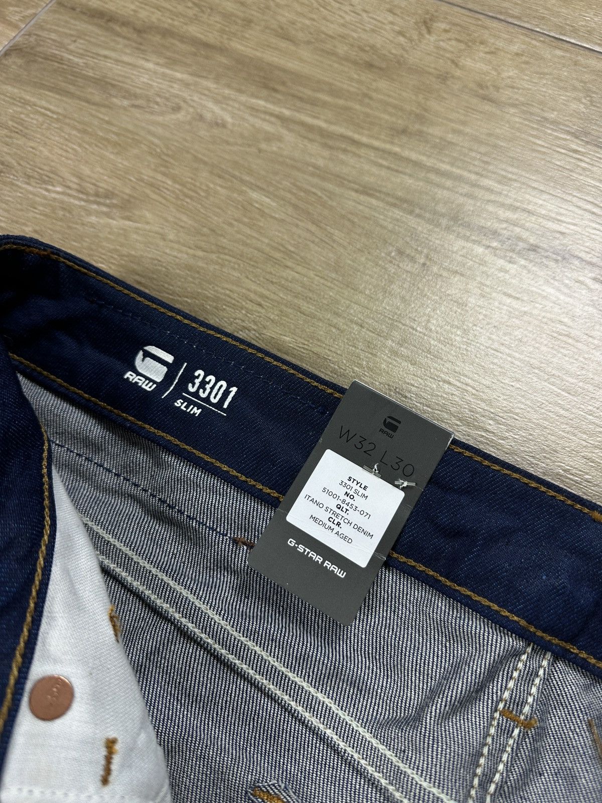 G-Star NEW🏷️ G-Star Raw 3301 Slim Denim Jeans Size US 32 / EU 48 - 6 Thumbnail
