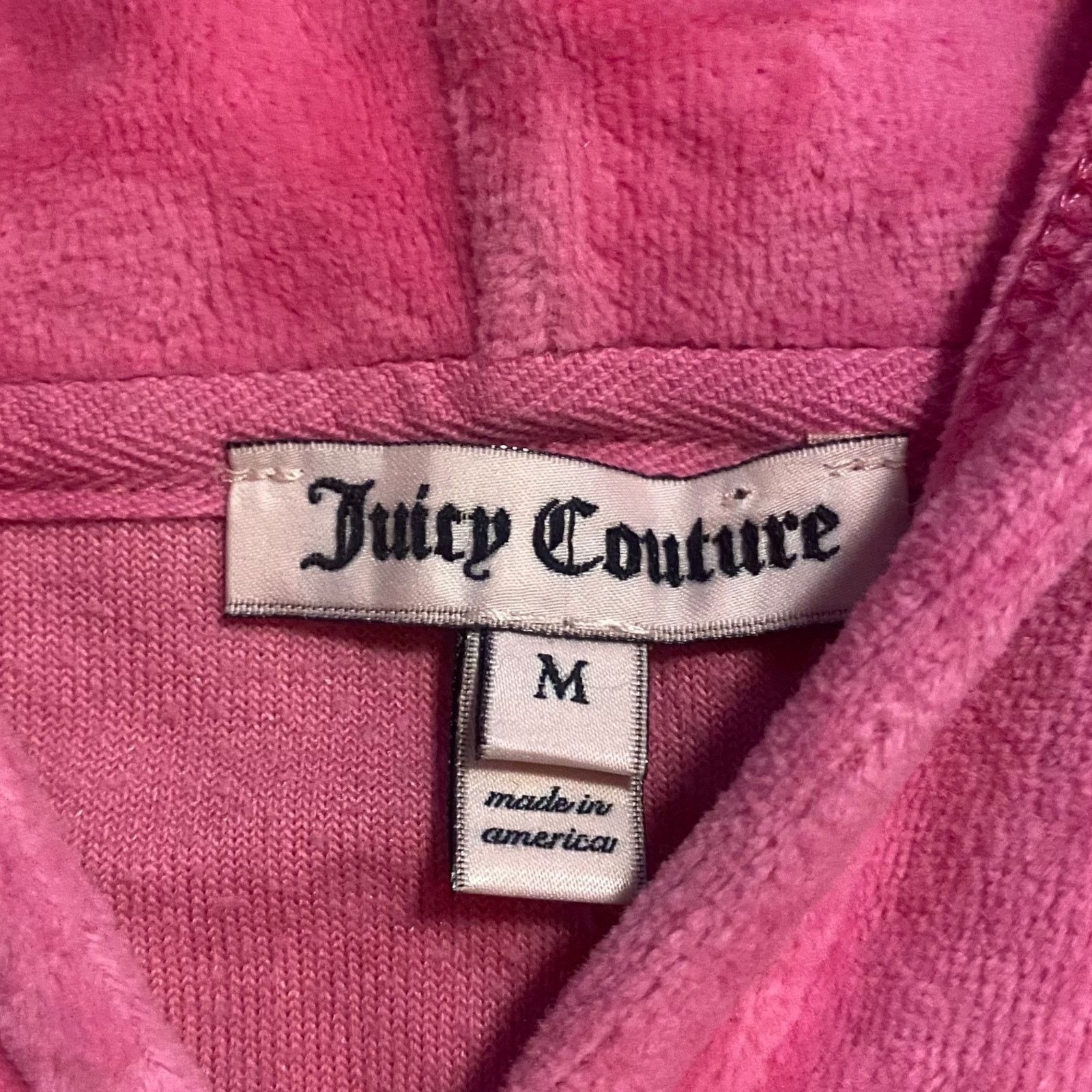 Juicy Couture Vintage Y2K Juicy Couture Velour Track Jacket Hoodie Size M / US 6-8 / IT 42-44 - 4 Thumbnail