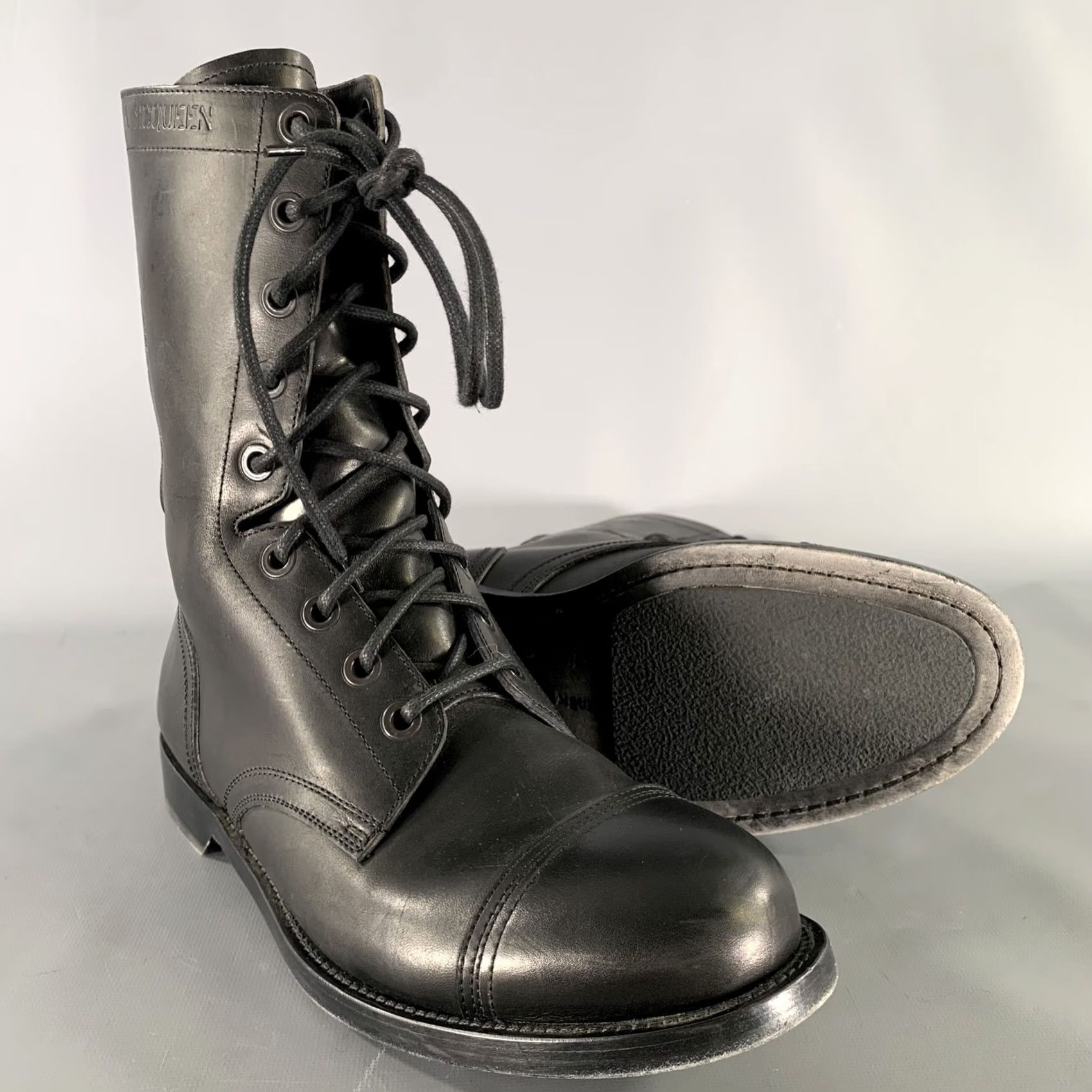 Alexander McQueen ALEXANDER MCQUEEN Size 9.5 Black Leather Lace Up Boots Mens Adult Shoes Leather Black 9.5 Boots Size US 10 / EU 43 - 5 Thumbnail