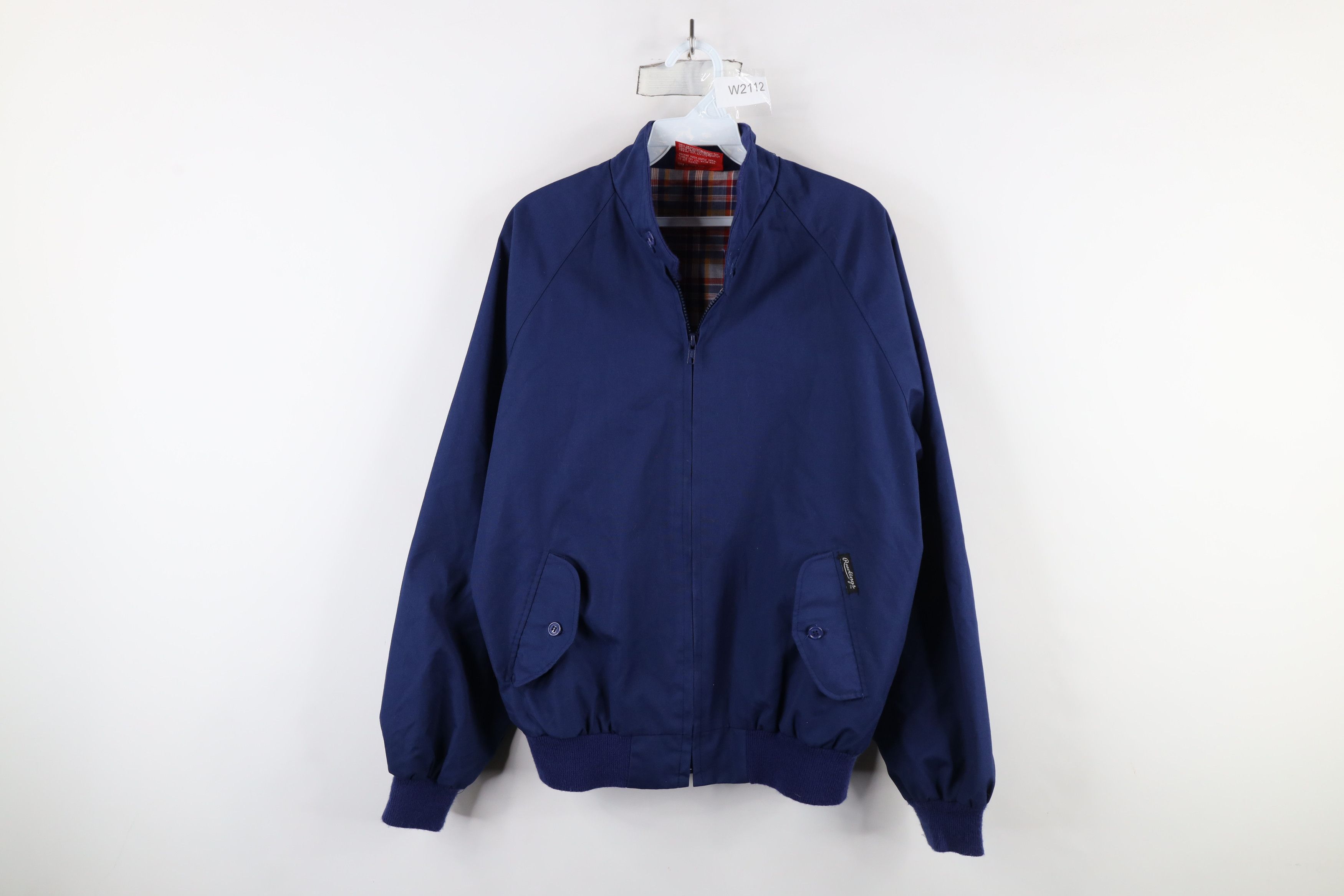 Vintage Vintage 80s 90s Rawlings Lined Cafe Racer Bomber Jacket Blue Size US M / EU 48-50 / 2 - 1 Thumbnail