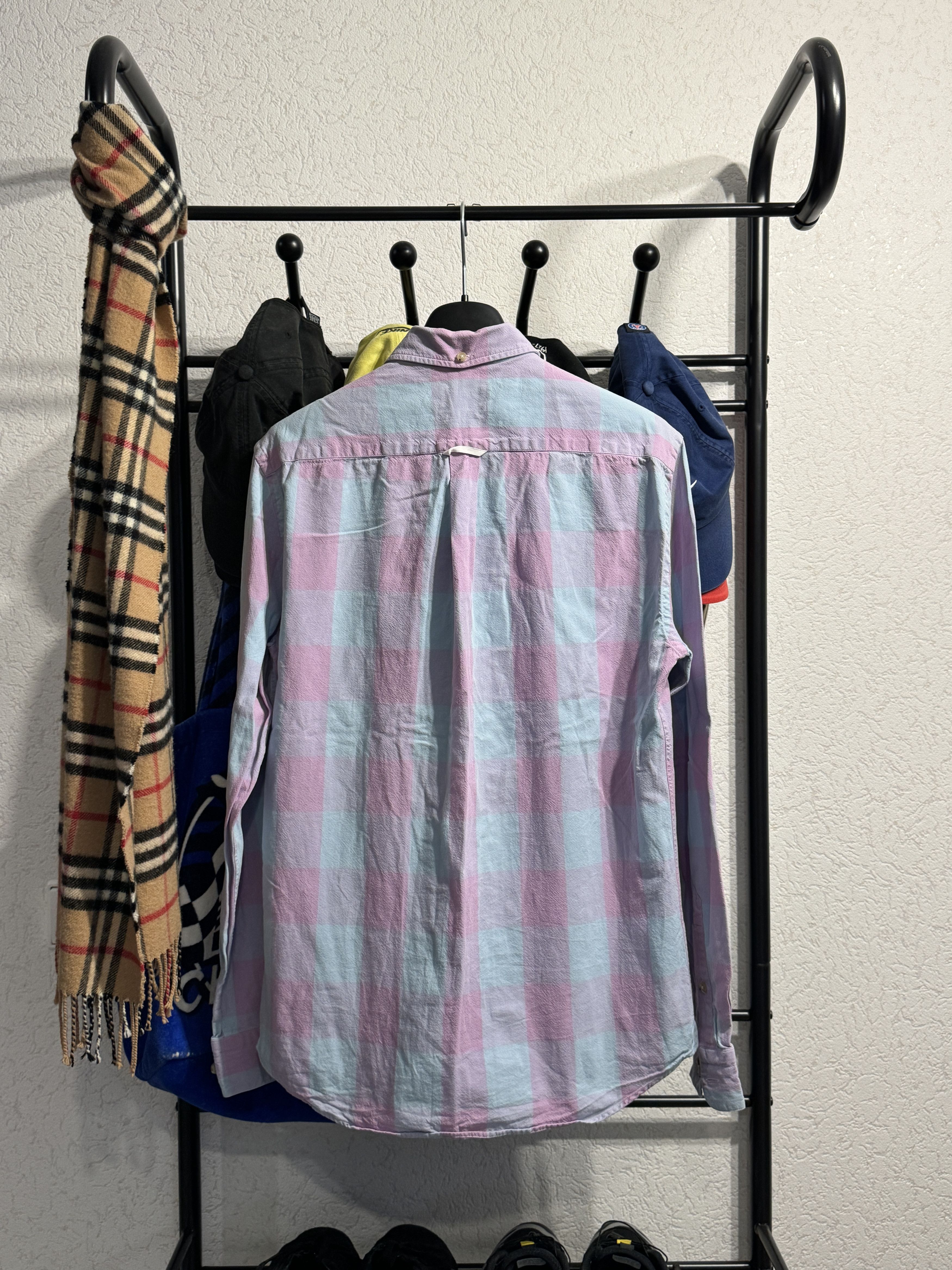 Acne Studios Acne Studios Isherwood Rustic Shirt Pink Blue Size US M / EU 48-50 / 2 - 2 Thumbnail