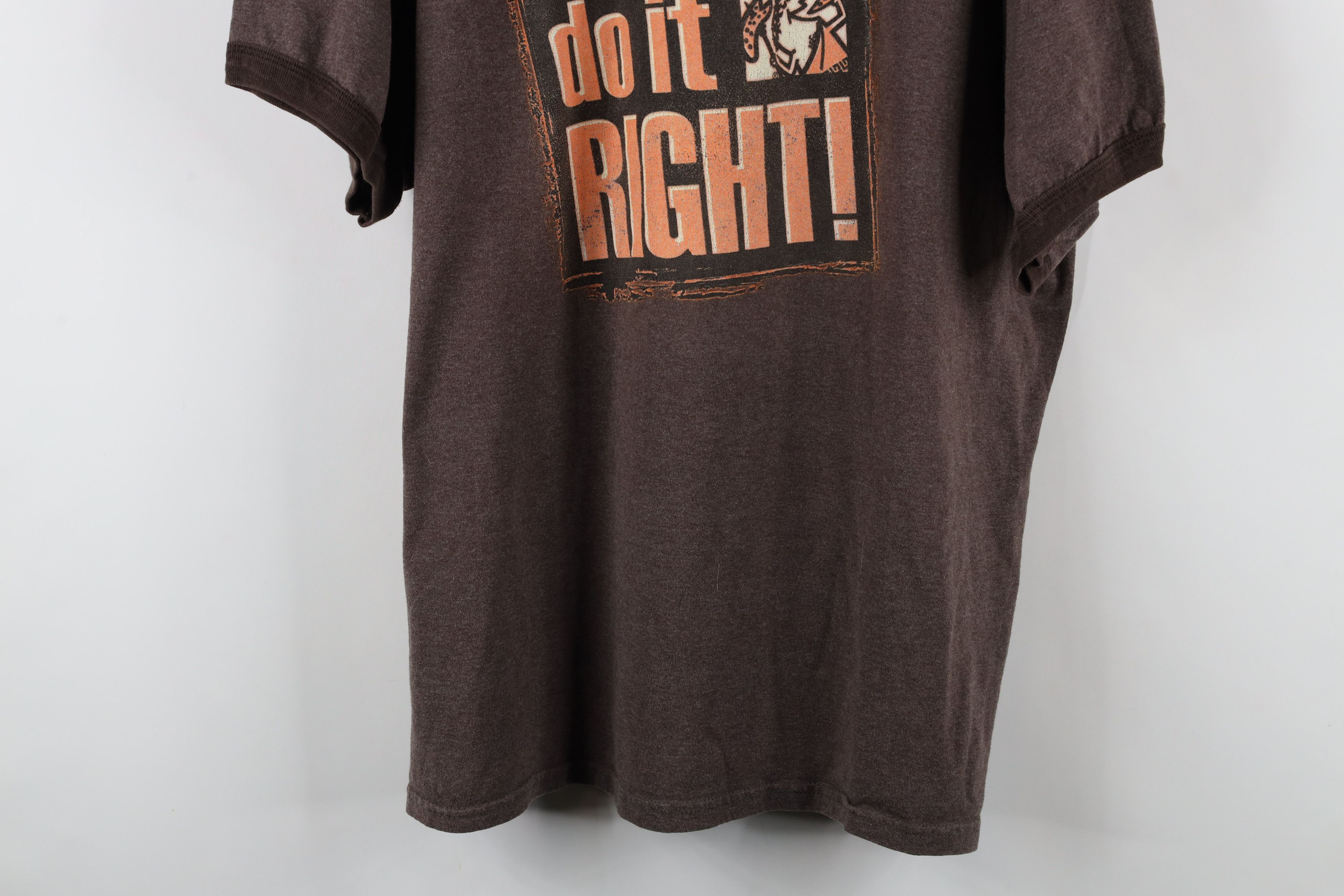 Vintage Vintage 90s Y2K Little Caesars Pizza Ringer T-Shirt Brown Size US XL / EU 56 / 4 - 3 Thumbnail