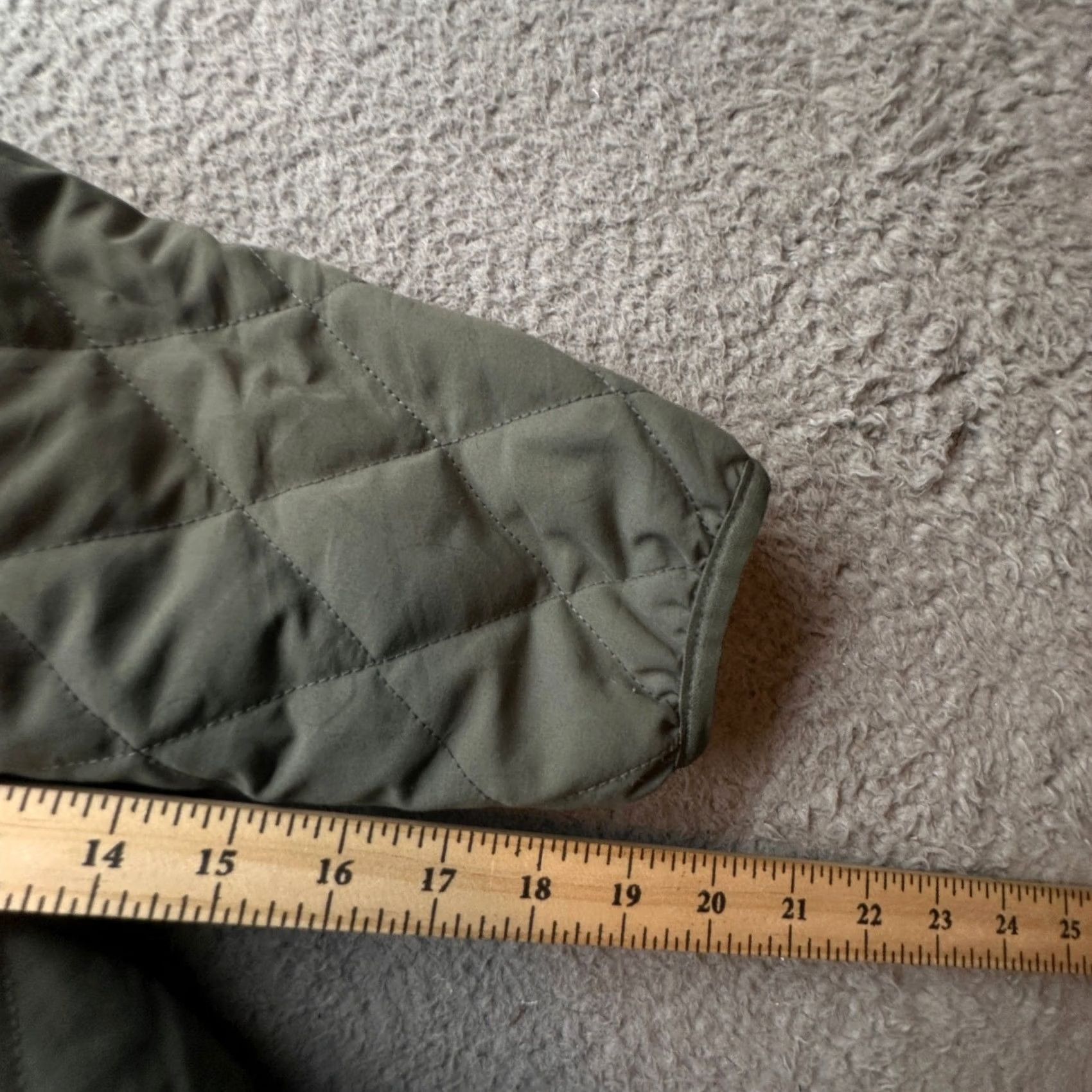 Eddie Bauer Eddie Bauer Diamond Quilted Fleece Lined Jacket Womens Large Hooded Green Jacket Size L / US 10 / IT 46 - 6 Thumbnail