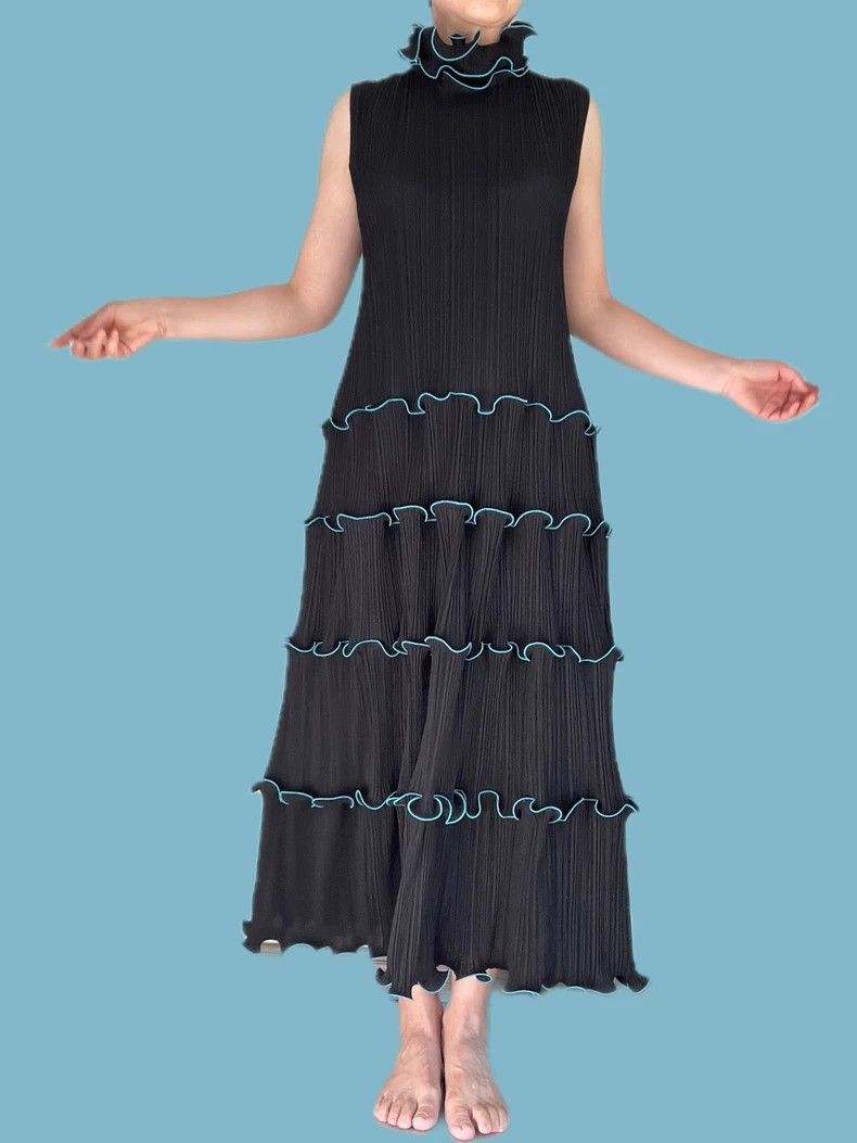Issey Miyake Issey Miyake size:3 Black fungus lace dress Size L / US 10 / IT 46 - 5 Thumbnail