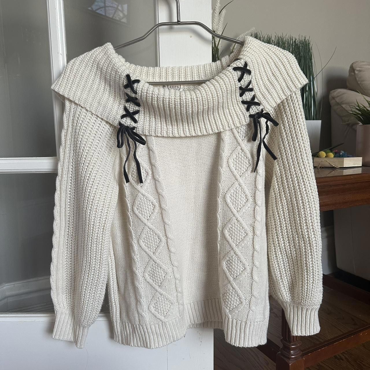 Designer Liz Lisa Women's Cream and Black Jumper Size S / US 4 / IT 40 - 1 Thumbnail