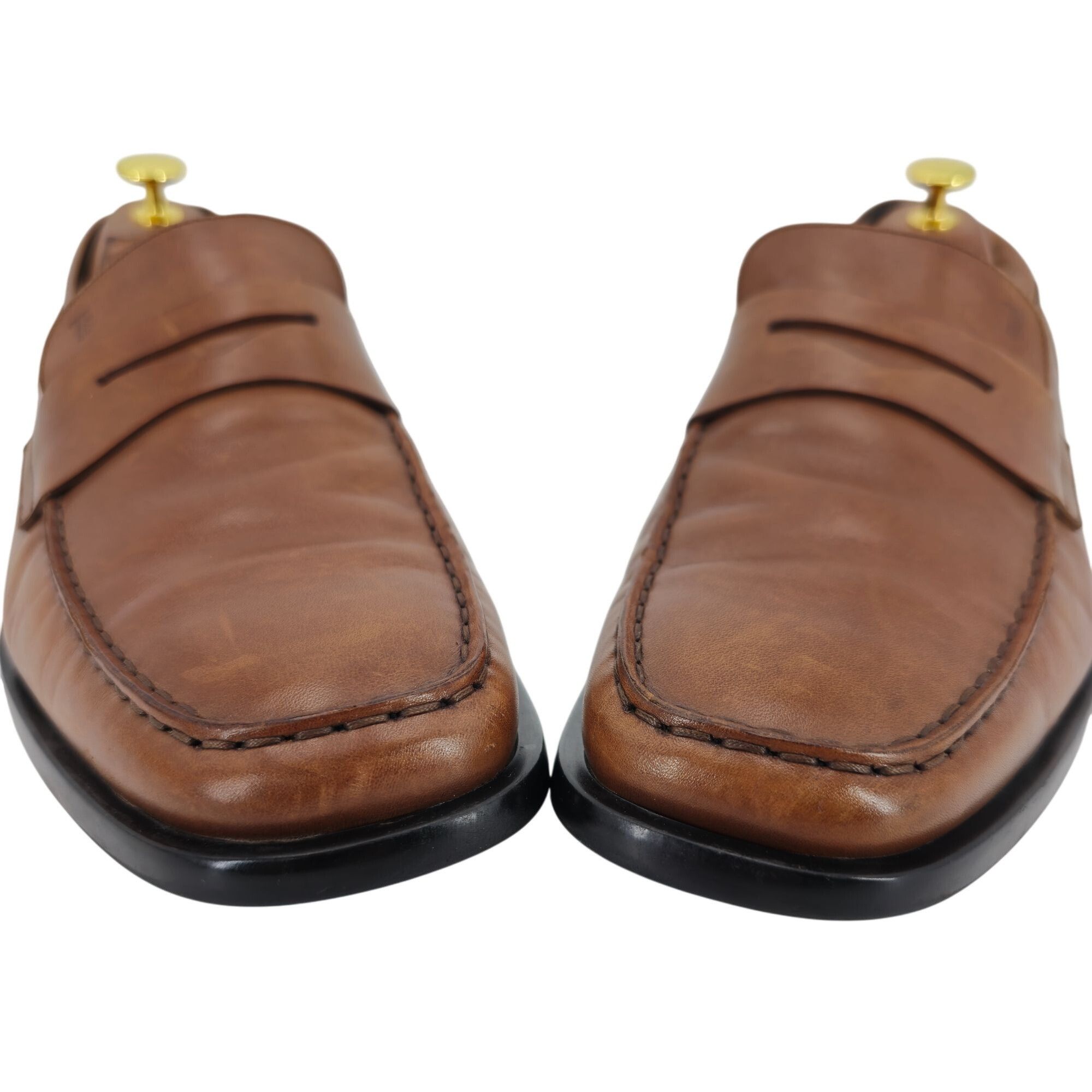 Tod's Tods Italy Mens 9.5 Light Brown Leather Dress Casual Shoes Size US 9.5 / EU 42-43 - 2 Thumbnail