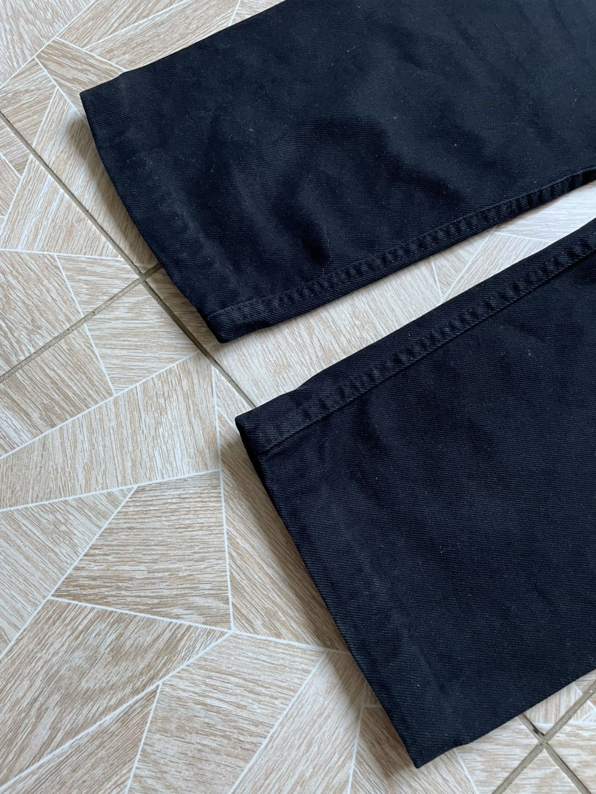 Diesel Y2K Archive Vintage Diesel Saddle Trade Mark 32 Black Denim Size US 32 / EU 48 - 12 Thumbnail