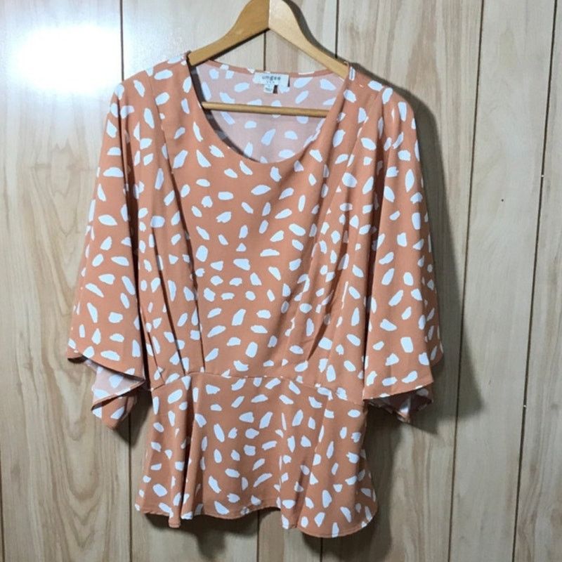 Other Umgee Scoop Neck 3/4 blared Sleeve Blouse L Size XL / US 12-14 / IT 48-50 - 1 Thumbnail
