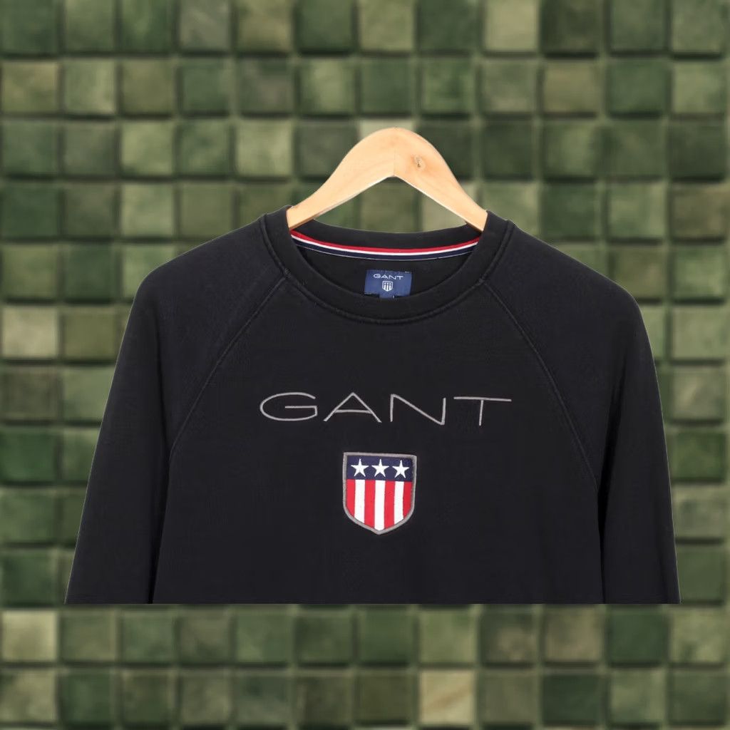 Gant GANT Big Logo Pullover Sweatshirt Men M Black VR0630 Size US M / EU 48-50 / 2 - 1 Thumbnail
