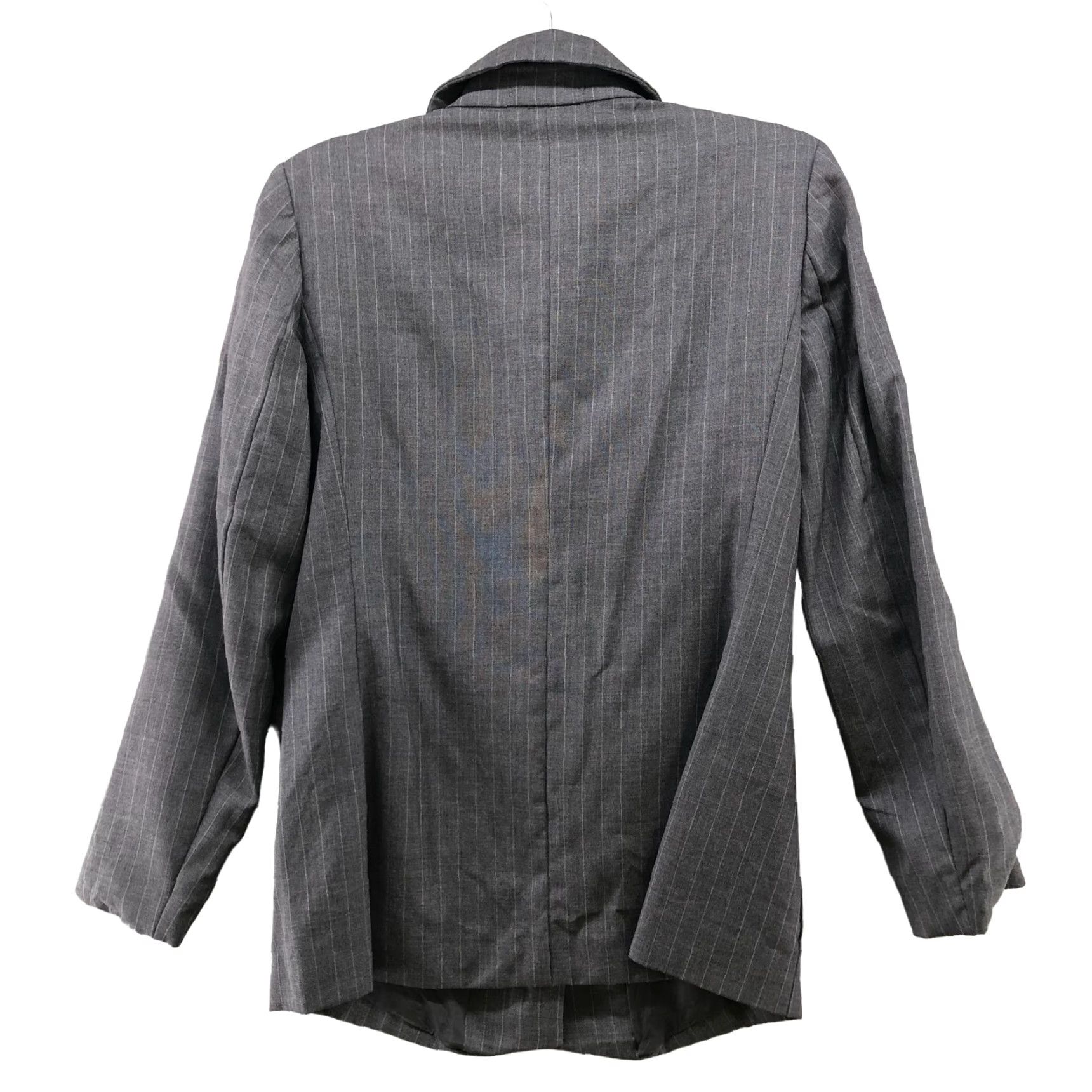 Vintage VINTAGE Studio Milano Blazer Jacket Women 100% Wool Gray Pinstripe Size 8 Woolen, Italian Made, 90s Business Formal Womens Blazer Size M / US 6-8 / IT 42-44 - 7 Thumbnail