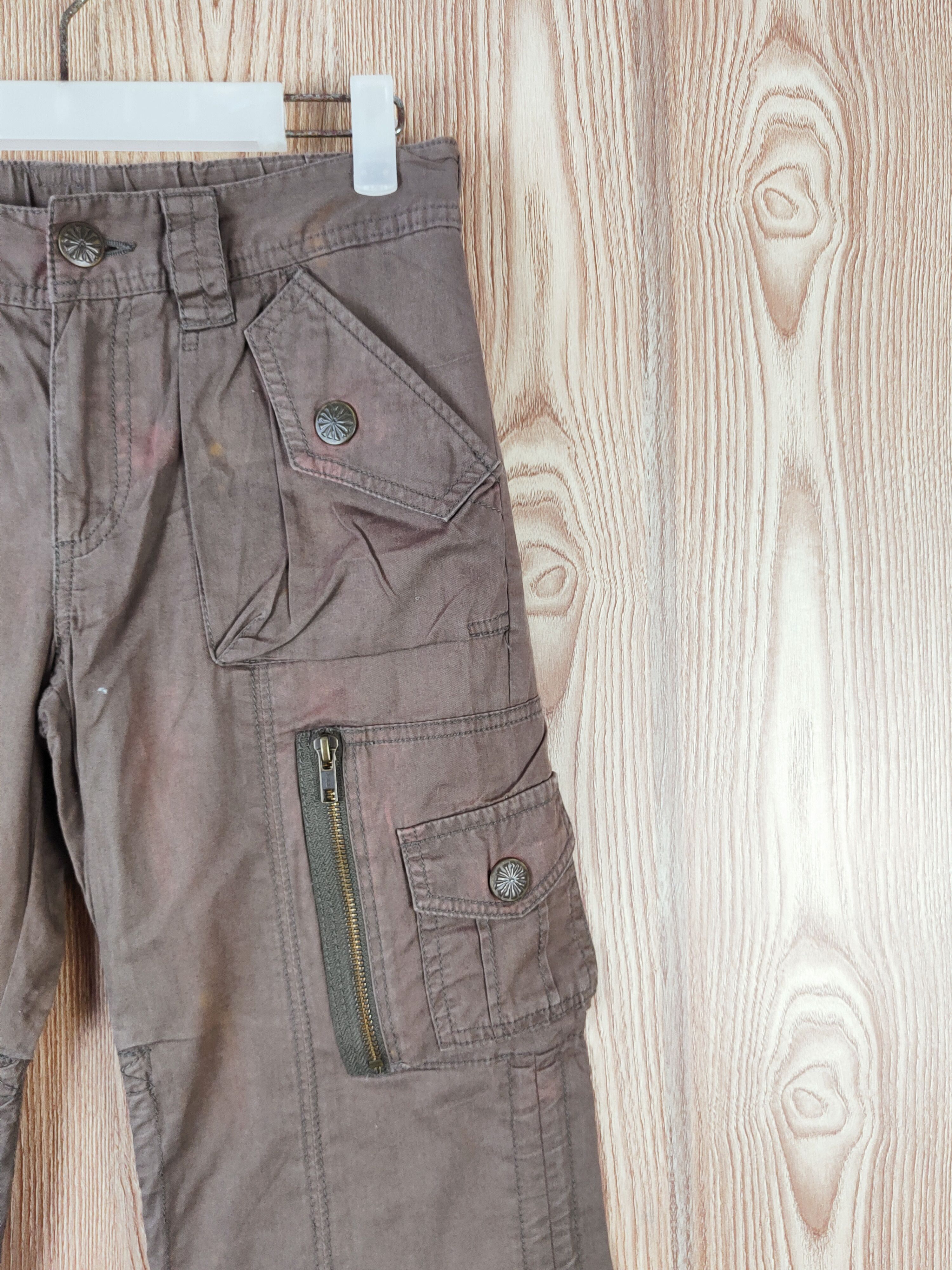 Japanese Brand Japan Brown Multipocket Cargo Short cropped Pants #W447 Size US 29 - 5 Thumbnail