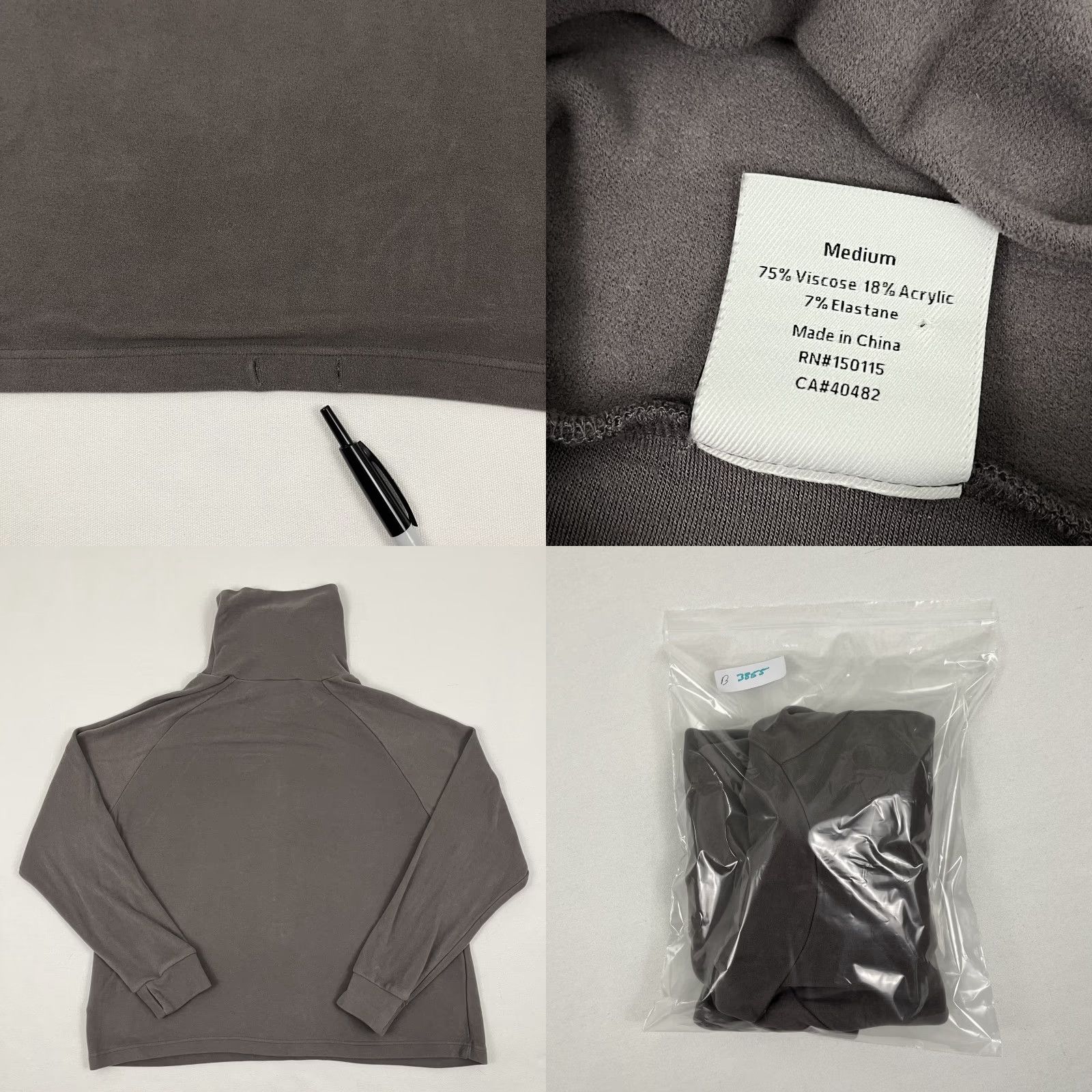 Varley Varley Portland High Neck Midlayer Sweater Womens Medium Gray Lounge Athleisure Size M / US 6-8 / IT 42-44 - 8 Thumbnail